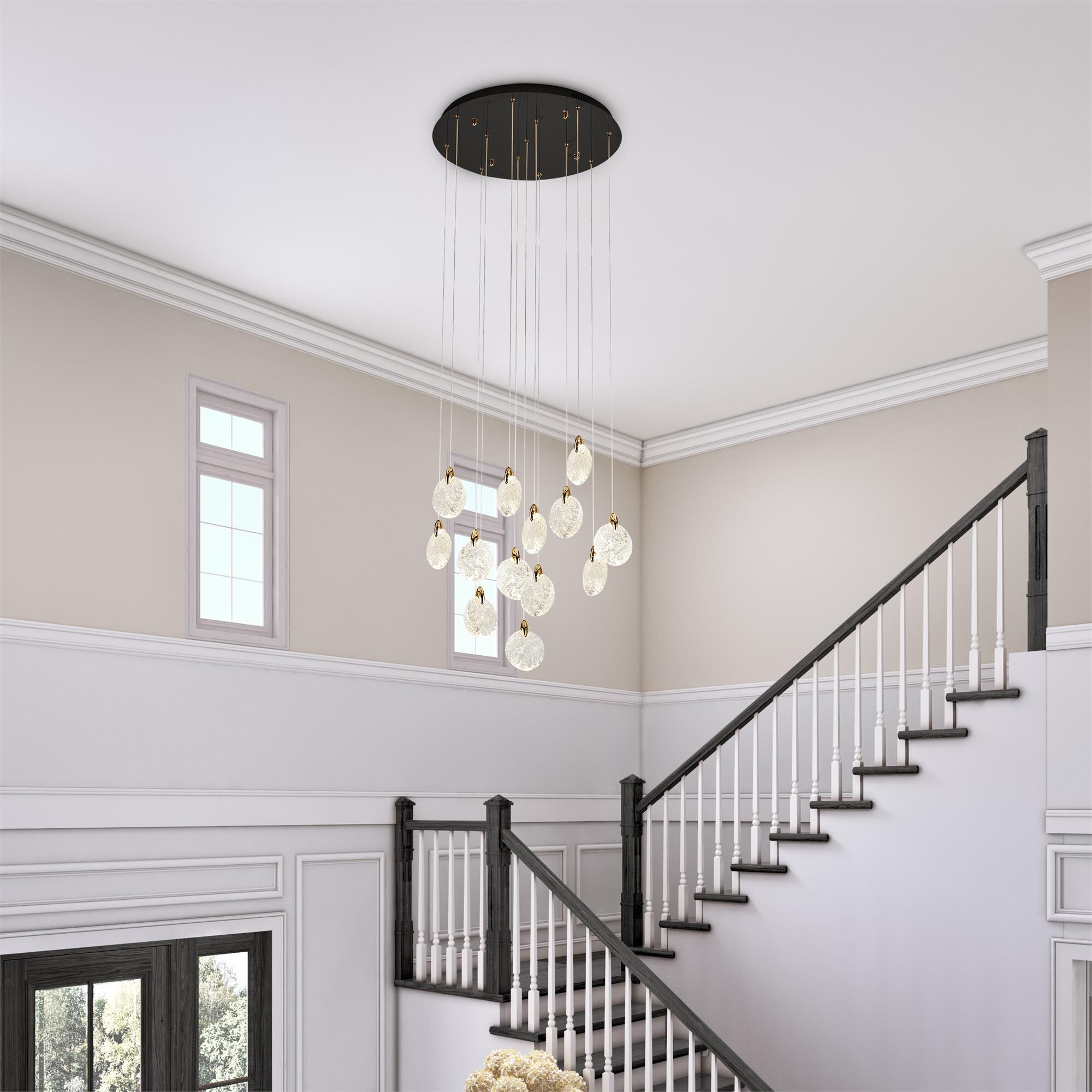 Snowflake 24 Inch Multi Light Pendant,