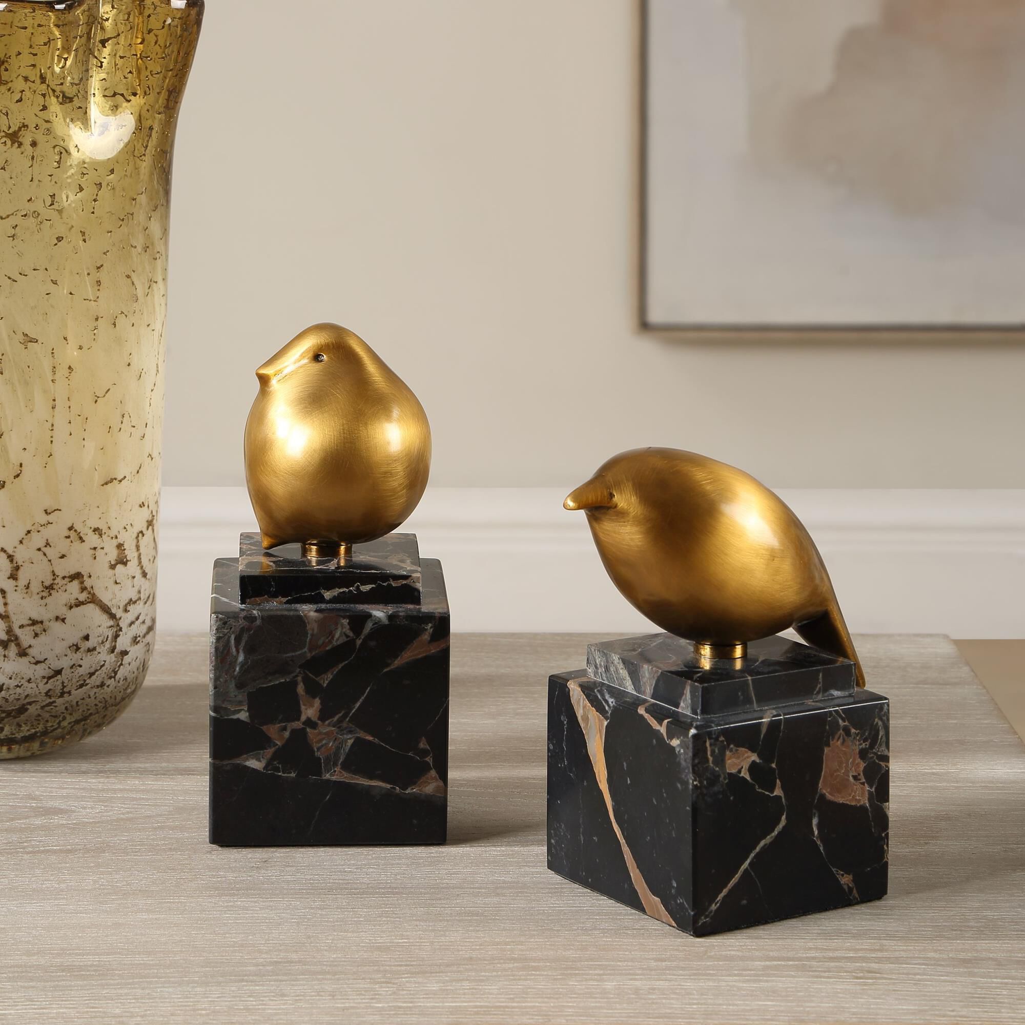 Uttermost Golden Finch Bird Figurines Set/2 Figurine by Uttermost
