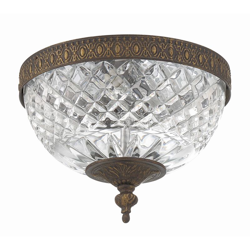 Ceiling 8 Inch 2 Light Flush Mount by Crystorama