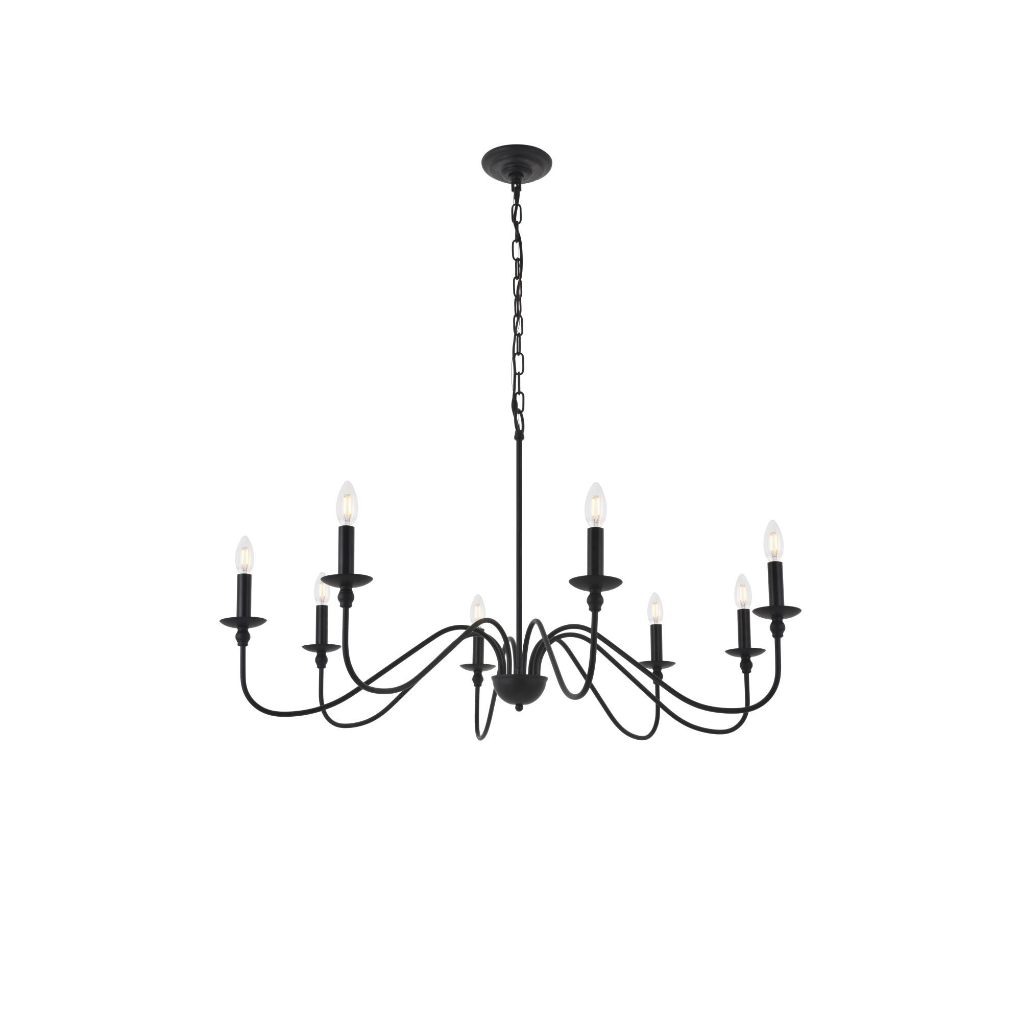 Rohan 42 Inch 8 Light Chandelier by Elegant Lighting