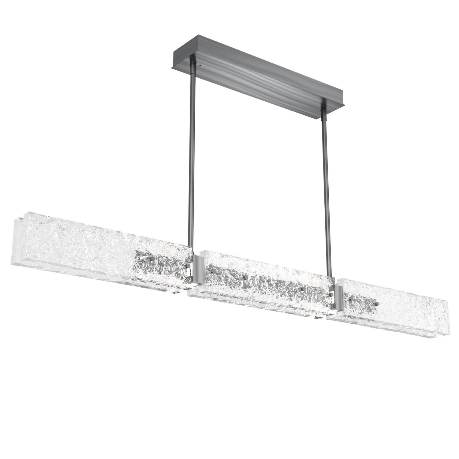 Shown in Gunmetal finish and Clear Textured glass