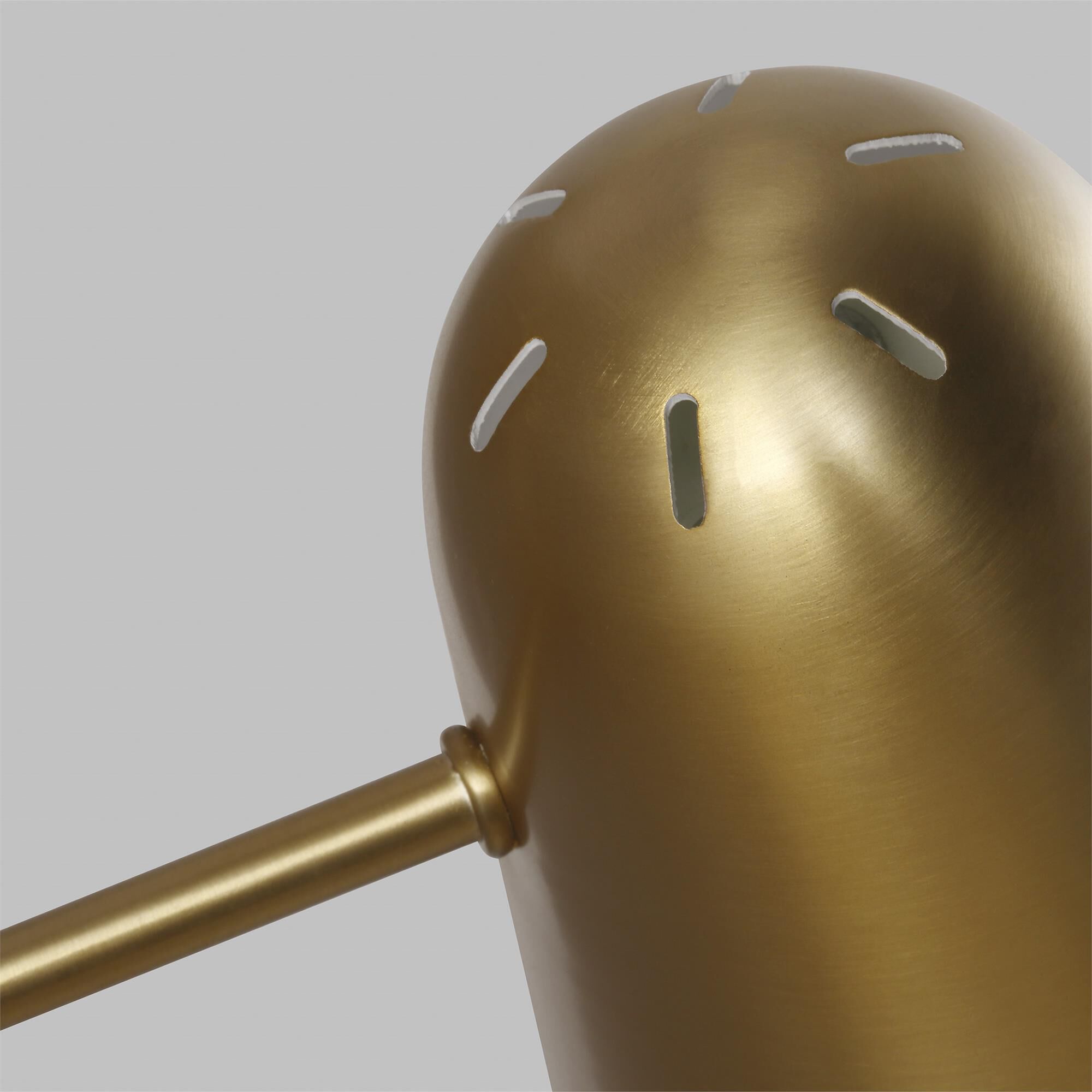 Shown in Burnished Brass - Burnished Brass finish and Burnished Brasssteel shade