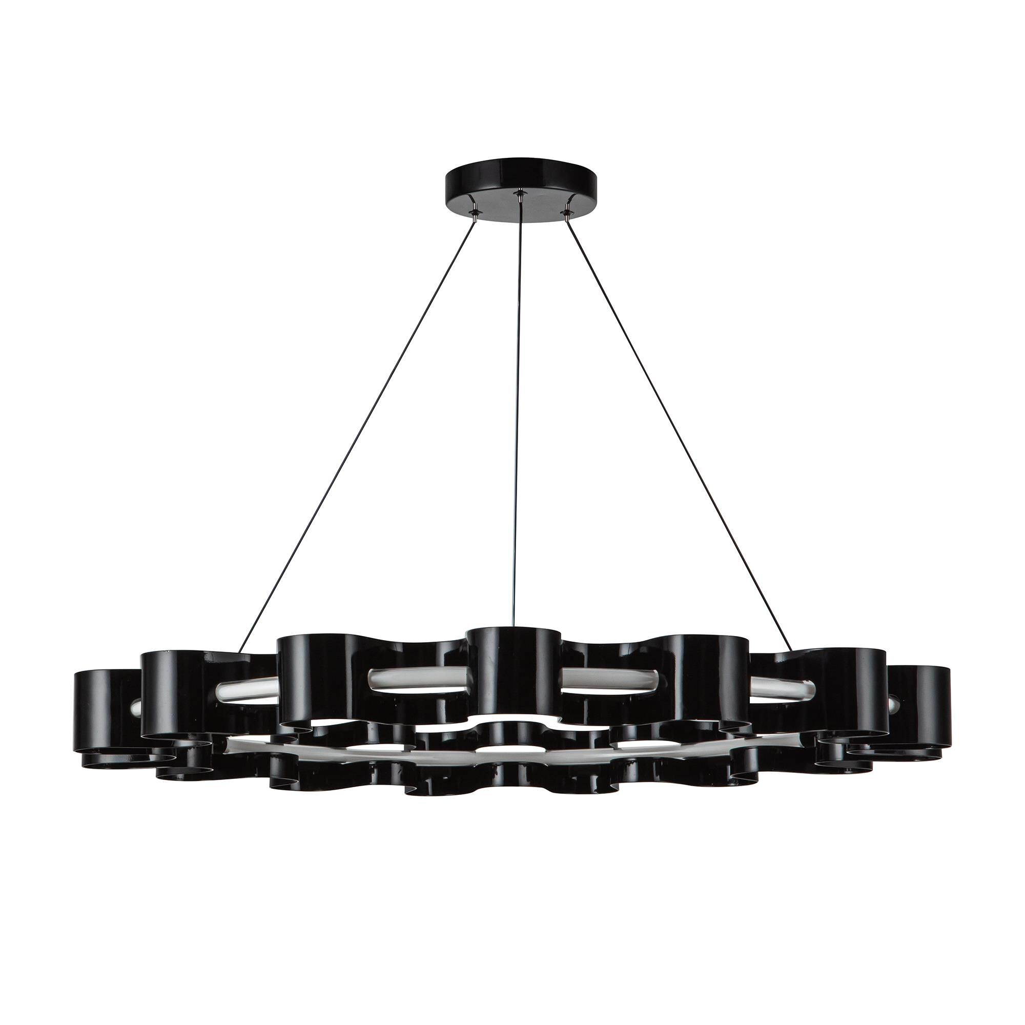 Shown in Gloss Black finish and Frosted Acrylic glass