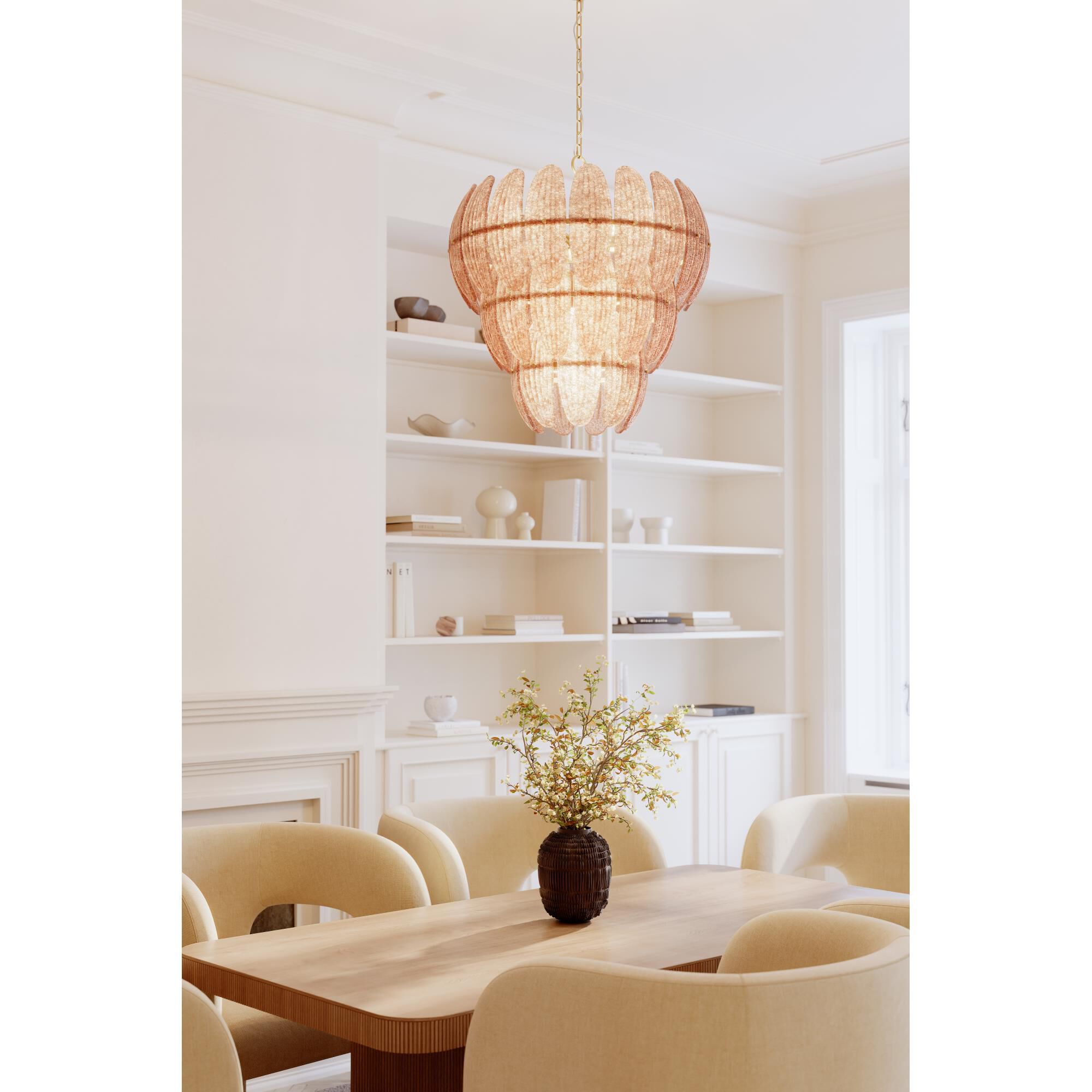 Shown in Legacy Brass finish and Brown Textured shade