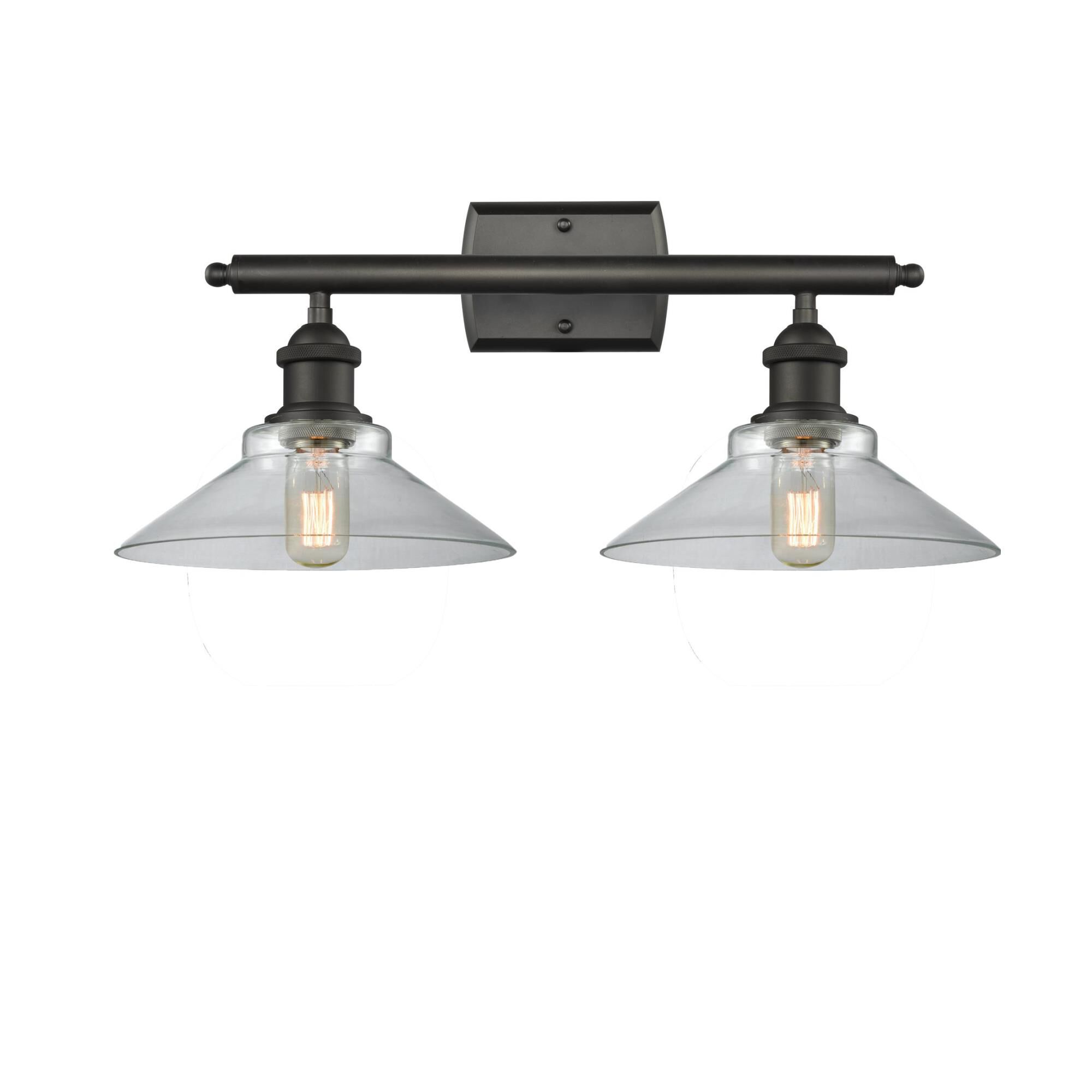 Shown in Oil Rubbed Bronze finish and Clear glass