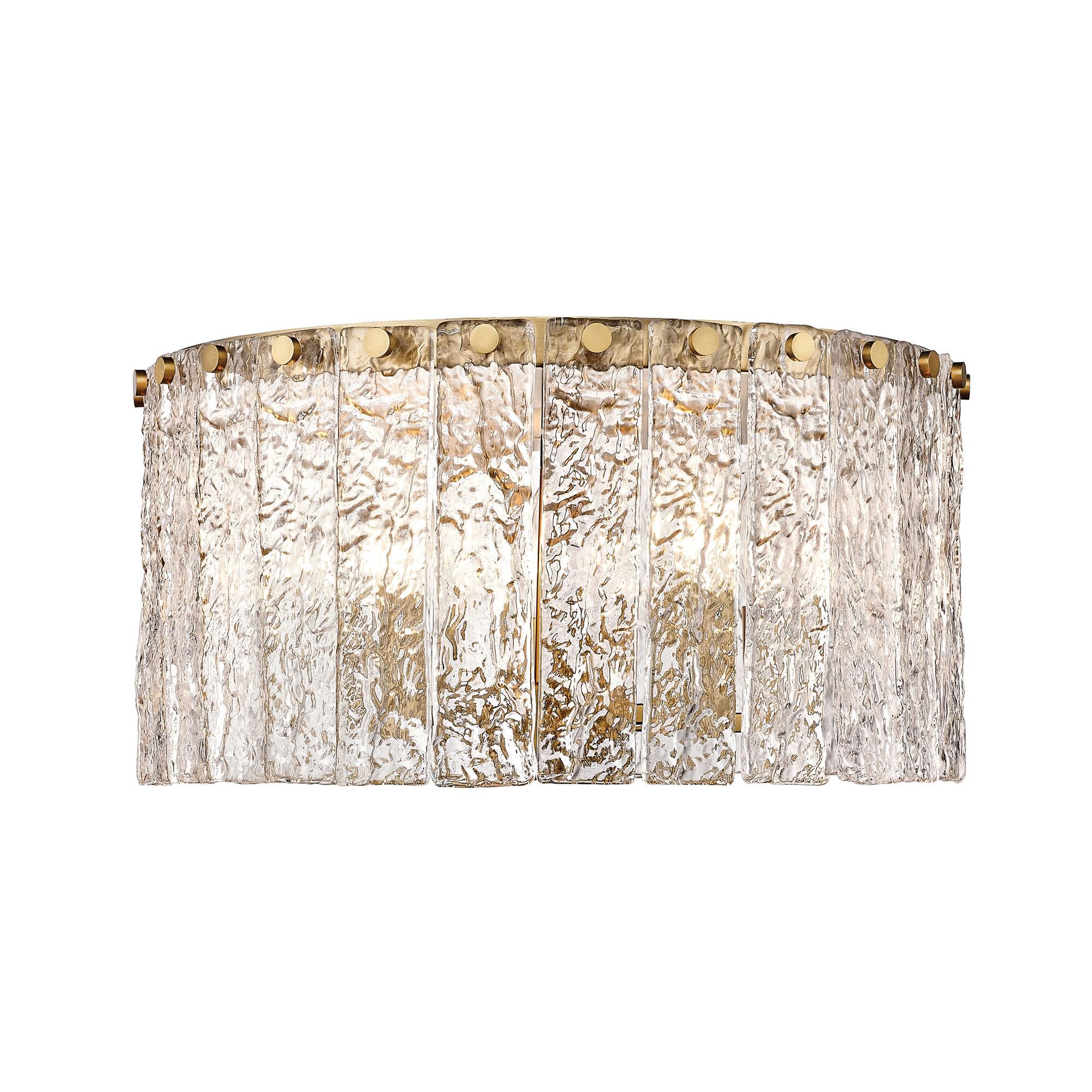 Shown in Modern Gold finish and Clear glass