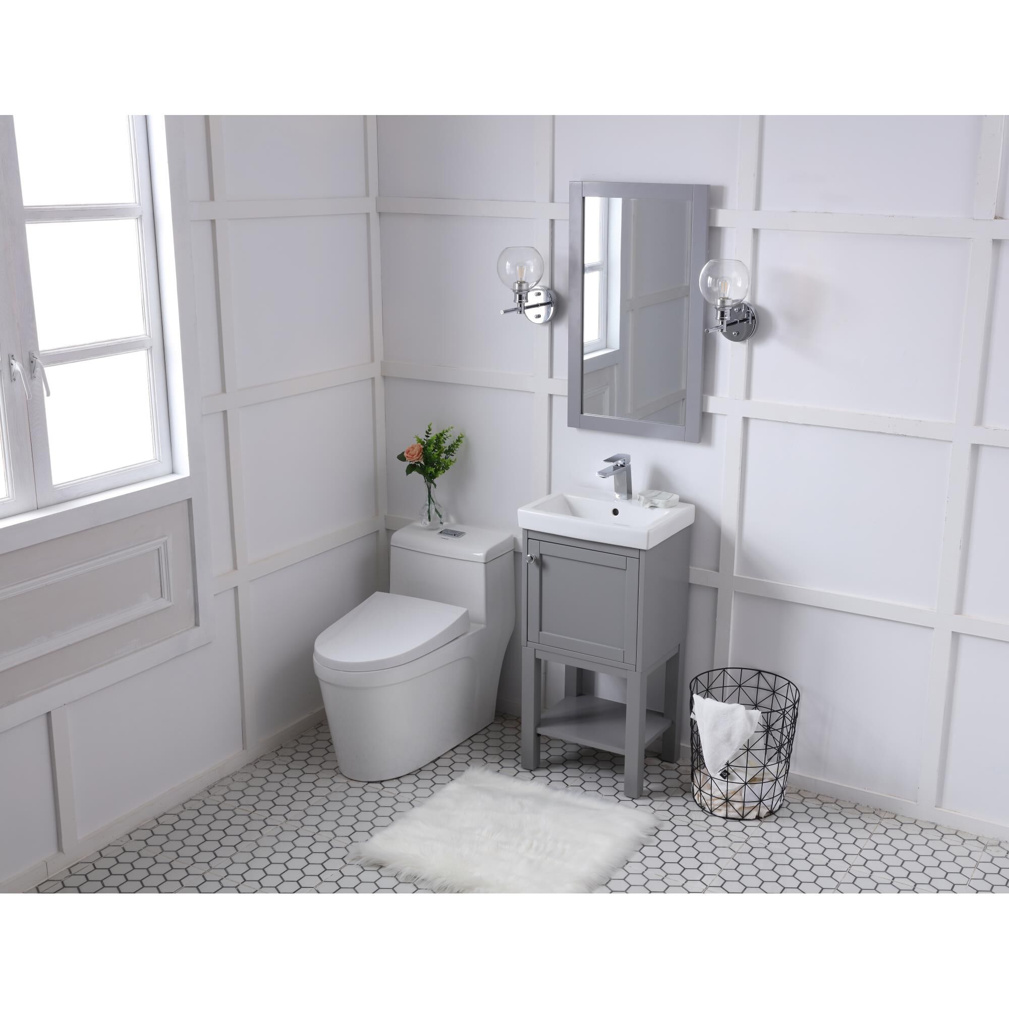 Shown in Grey finish