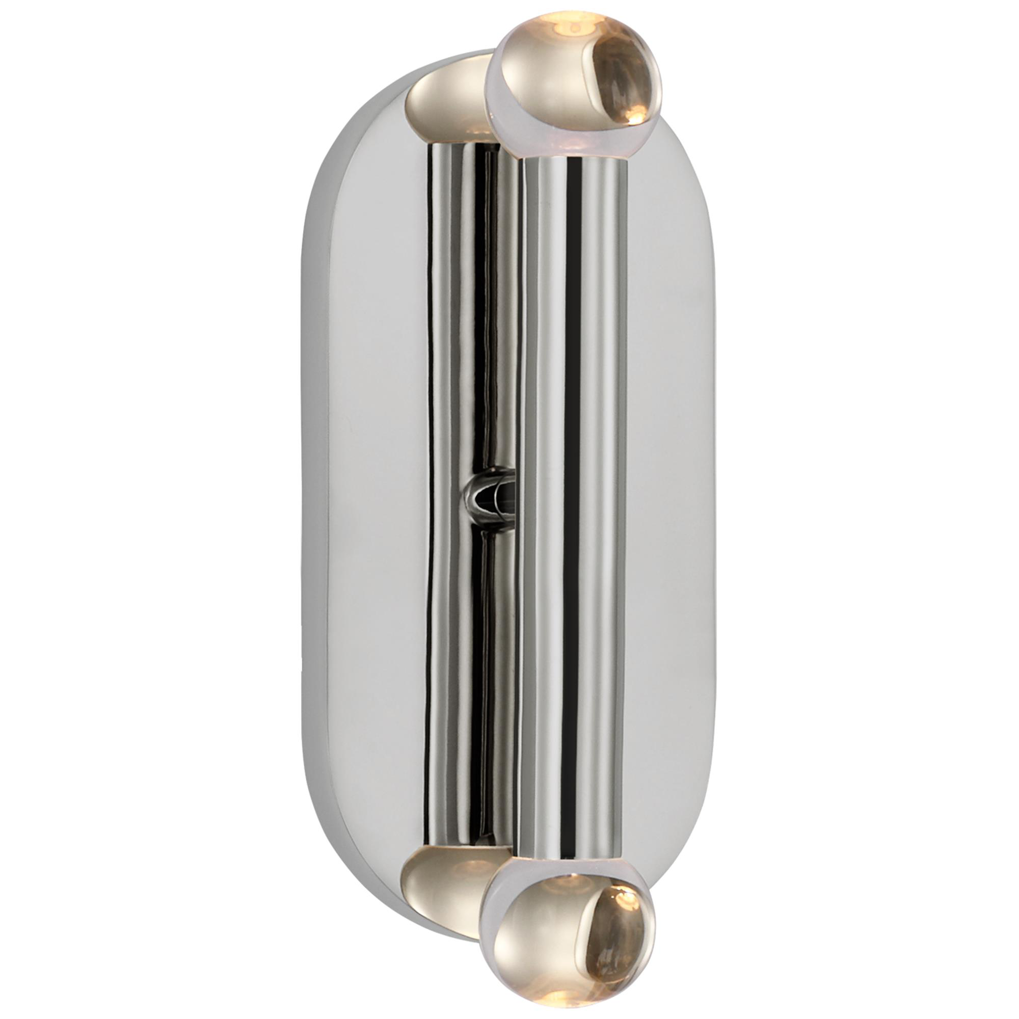 Shown in Polished Nickel finish and Clear glass