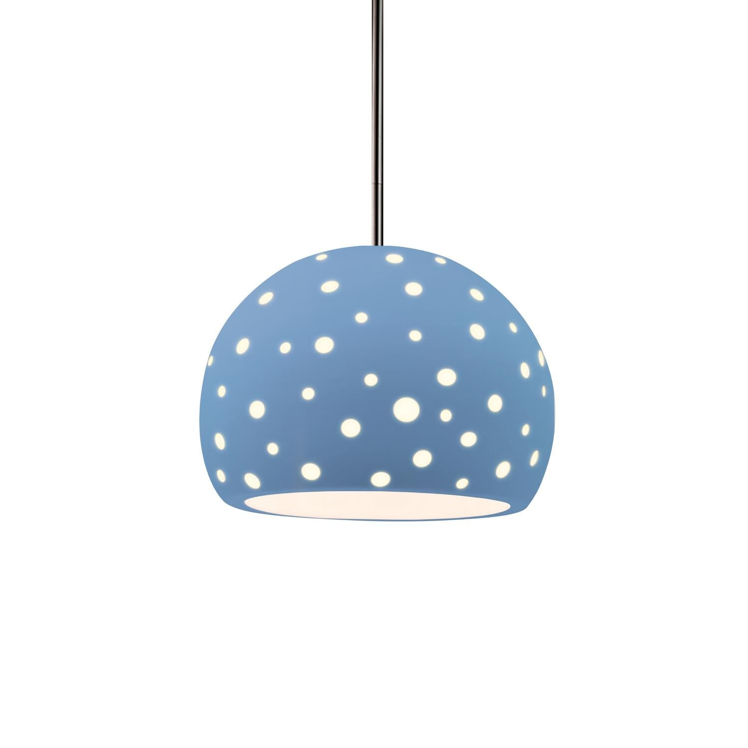 Perforated Globe 10 Inch Large Pendant by Justice Design Group