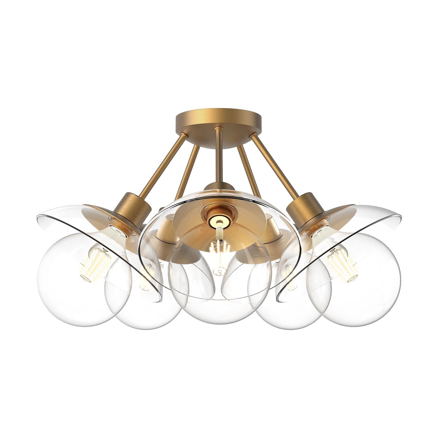 Francesca 5 Light Semi Flush Mount by Alora Mood
