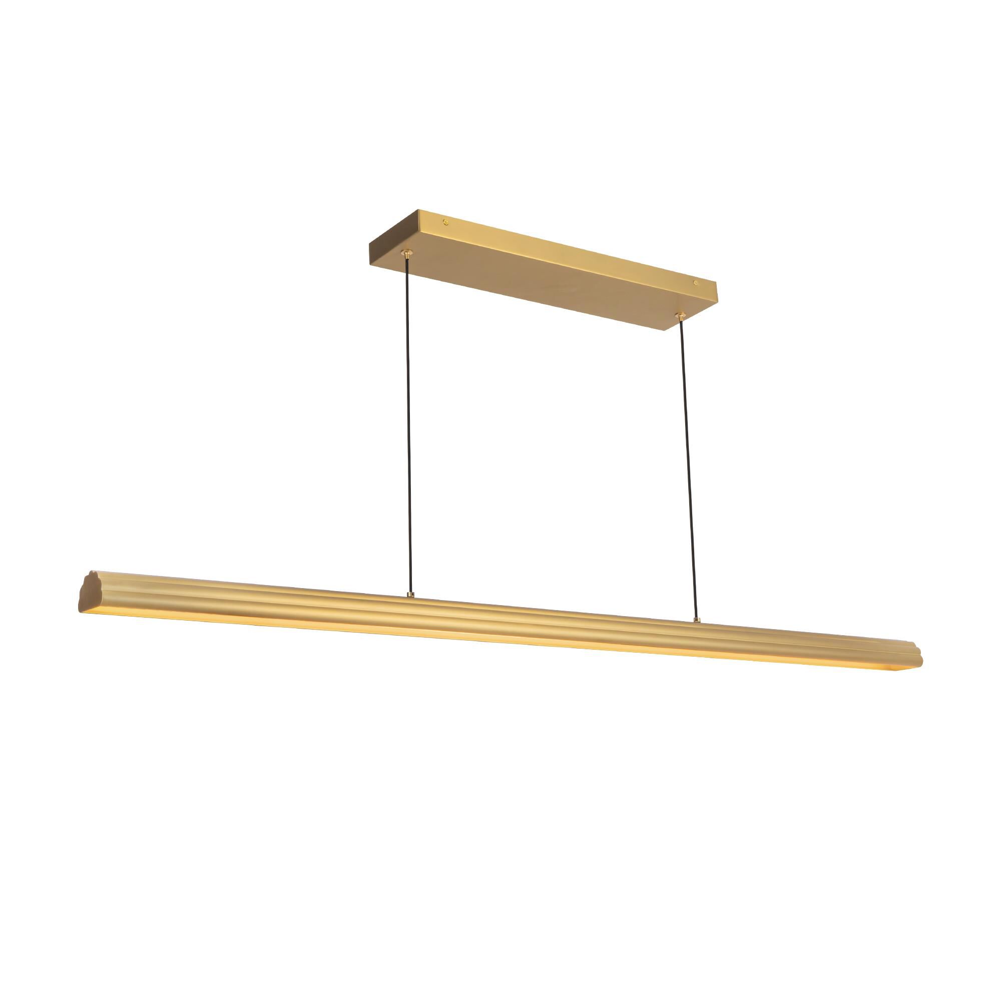 Shown in Brushed Gold finish and Frosted Acrylic Diffuser glass and Aluminum shade