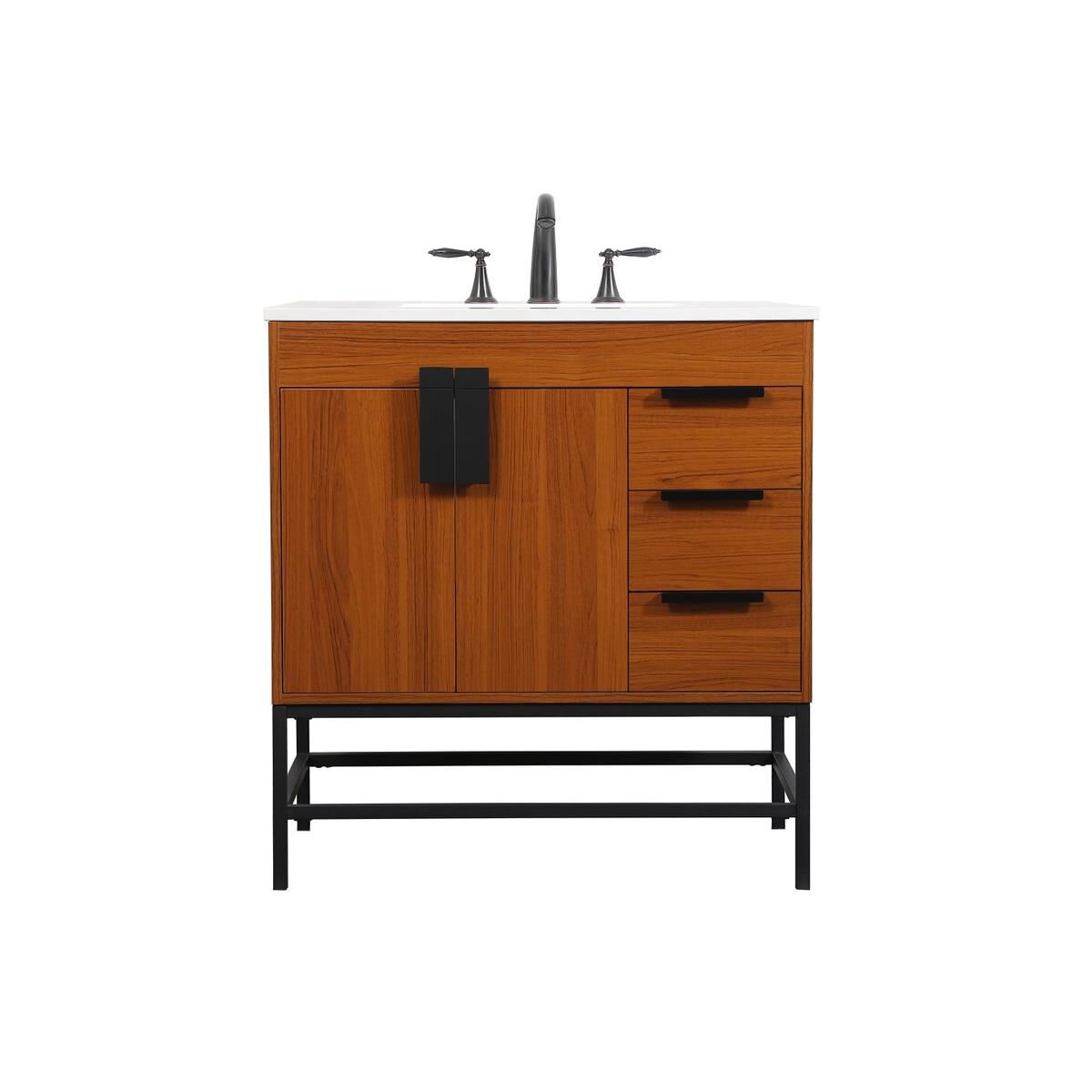 Shown in Teak finish