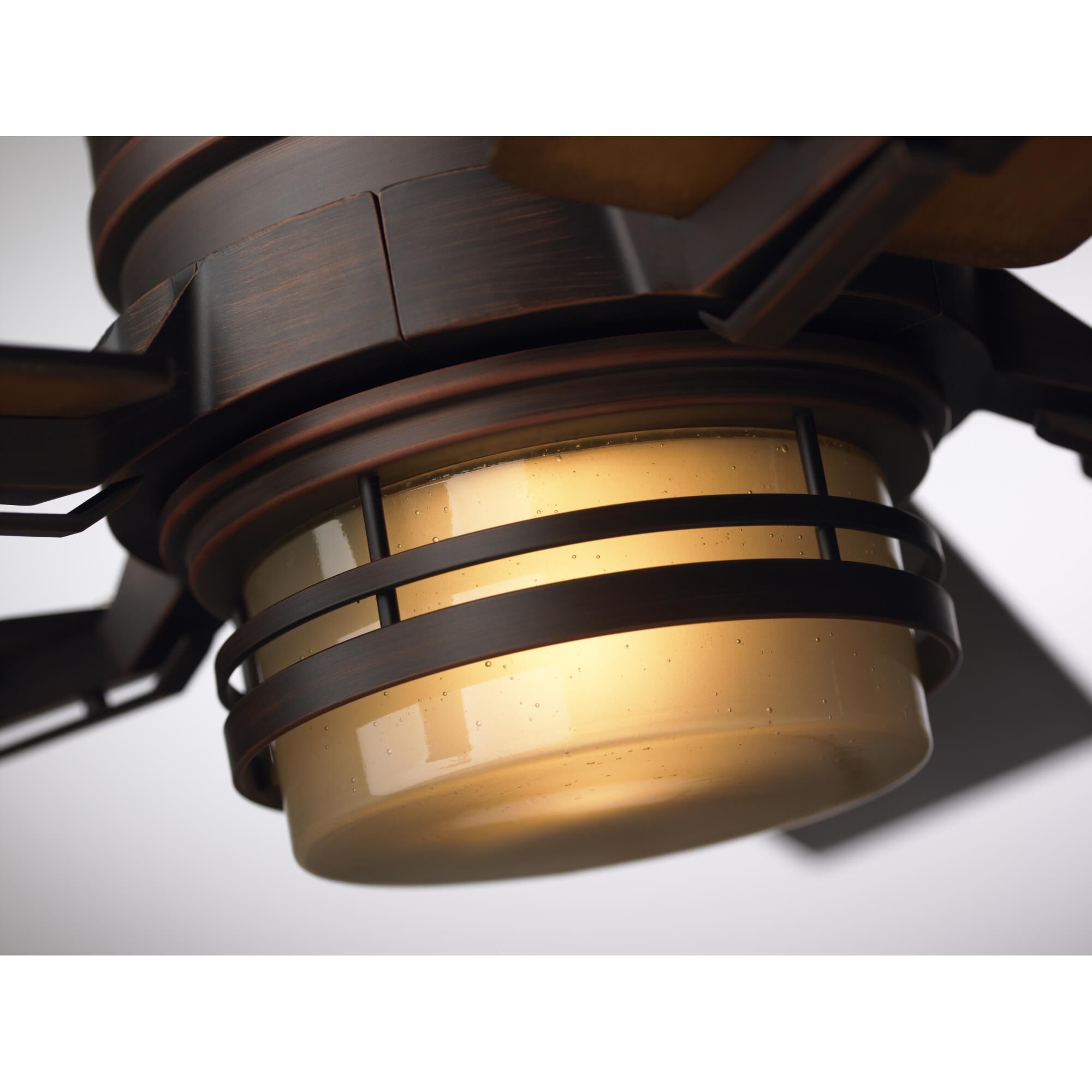 Shown in Venetian Bronze finish and Vintage Cream glass 