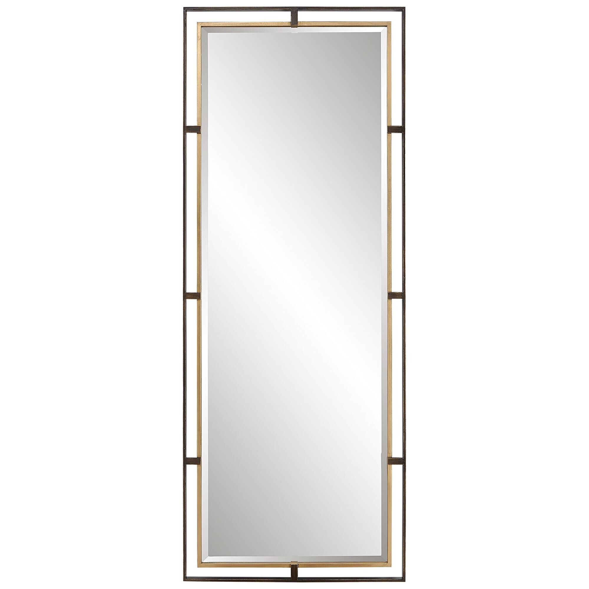 Uttermost Carrizo Tall Bronze & Gold Mirror Decorative Mirrors by Uttermost