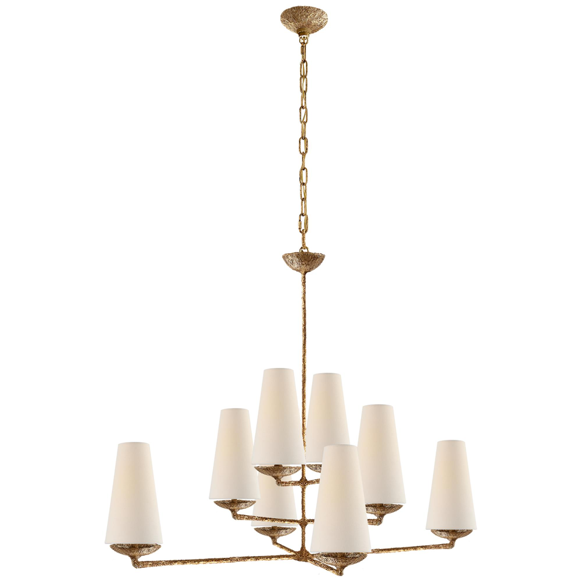 Shown in Gilded Plaster finish and Linen shade