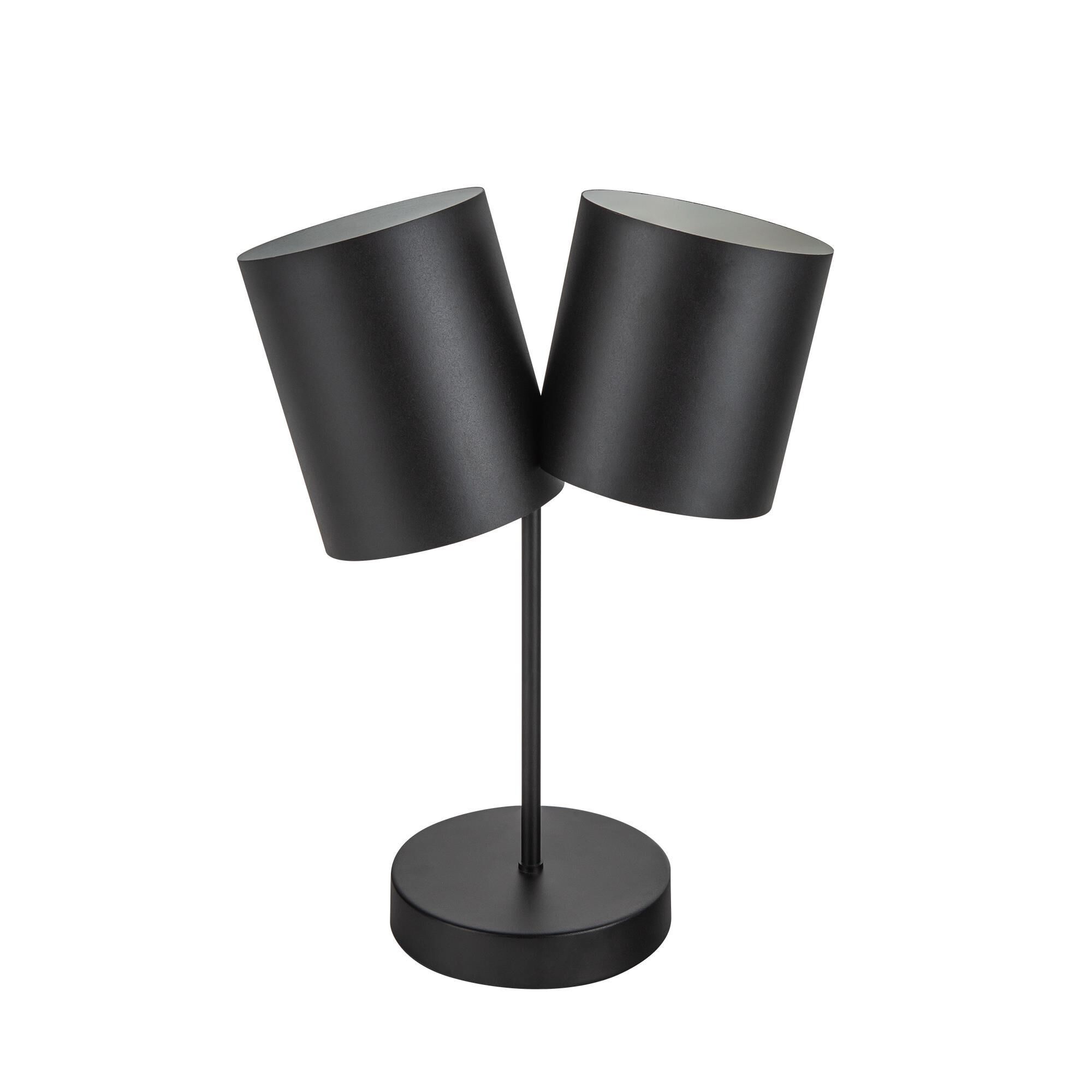 Shown in Black finish and Steel shade