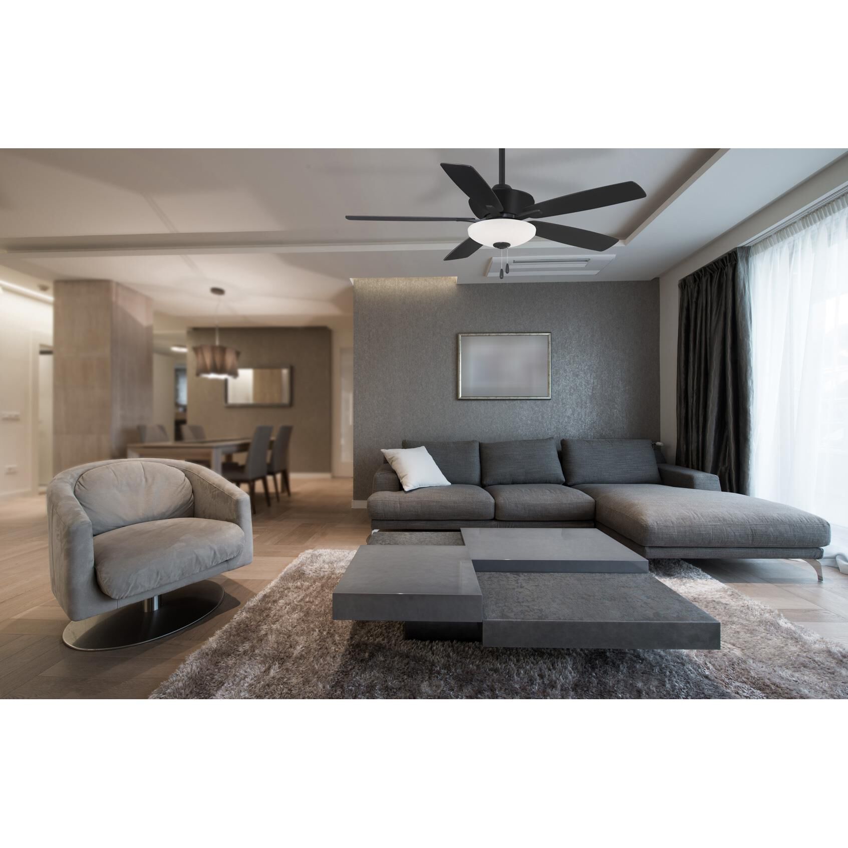 Minute 52 Inch Ceiling Fan with Light Kit by Minka Aire