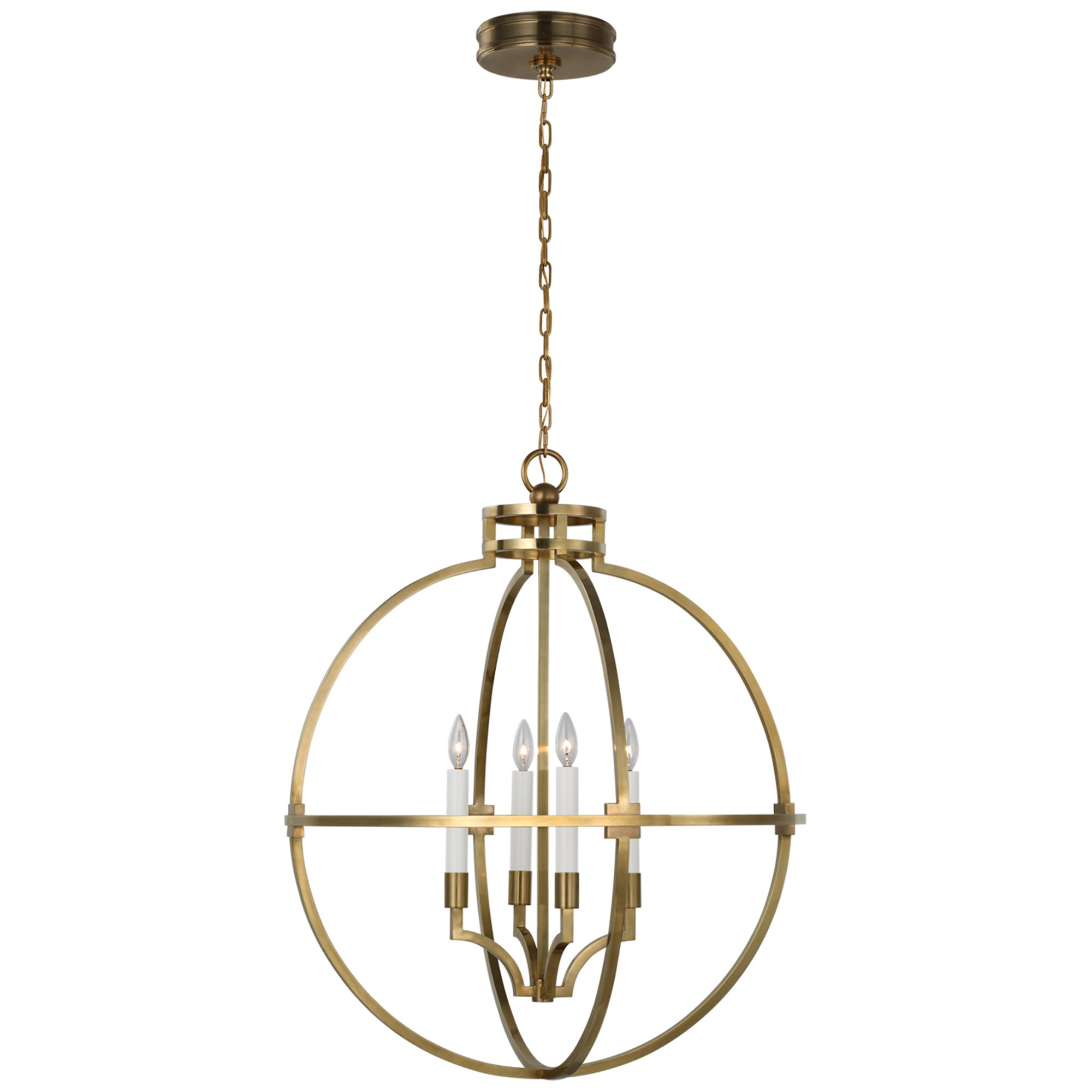 Shown in Antique-Burnished Brass finish and No Option shade