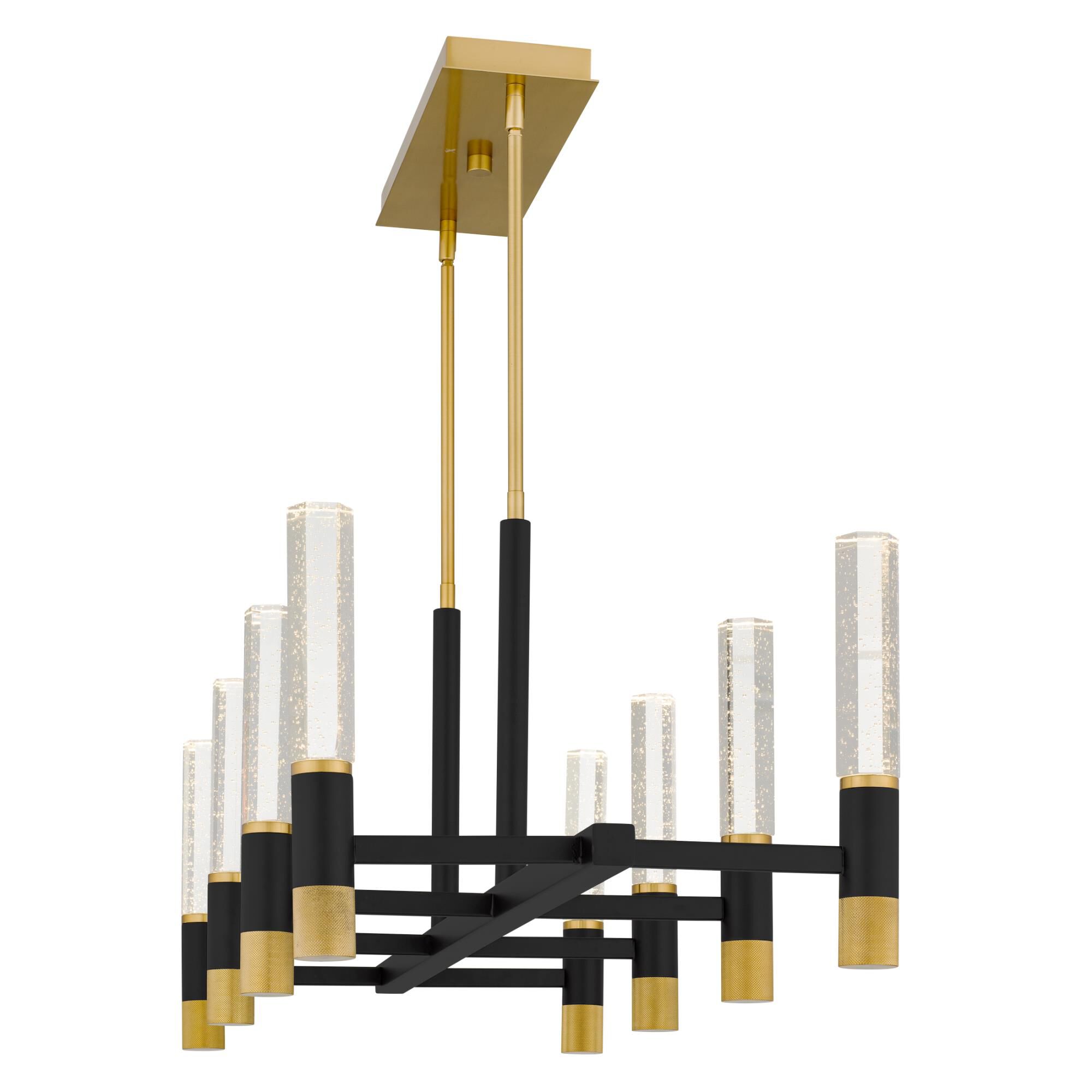 Shown in Brushed Gold finish and Seedy Crystal shade