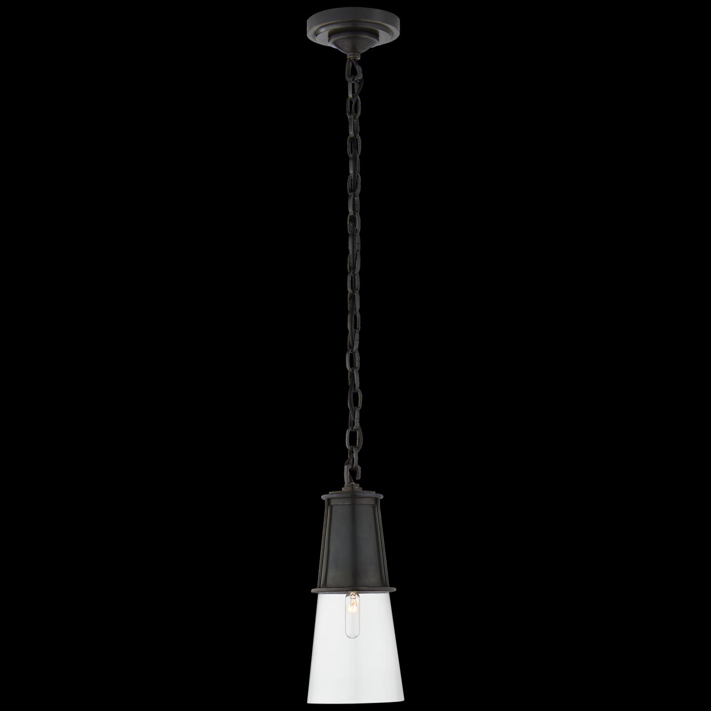 Shown in Bronze finish and Clear glass