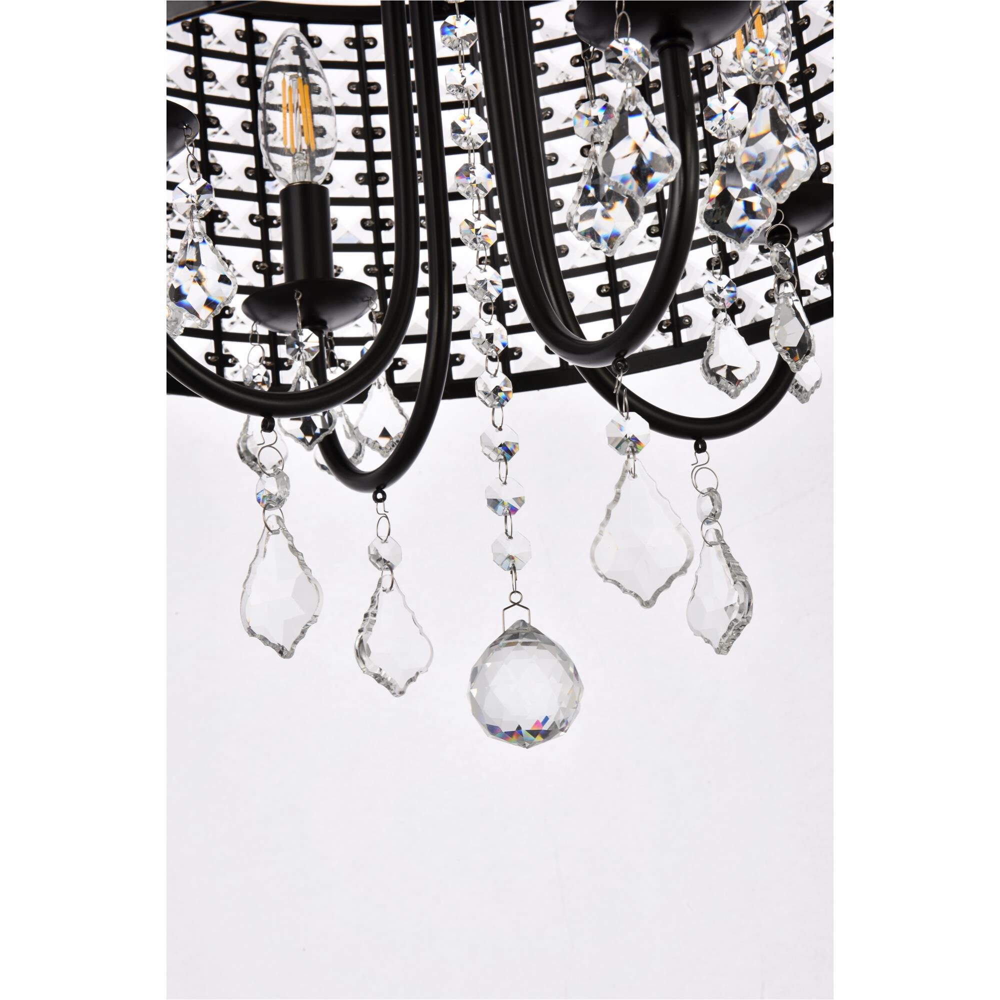 Shown in Black finish and Clear Royal Cut crystal