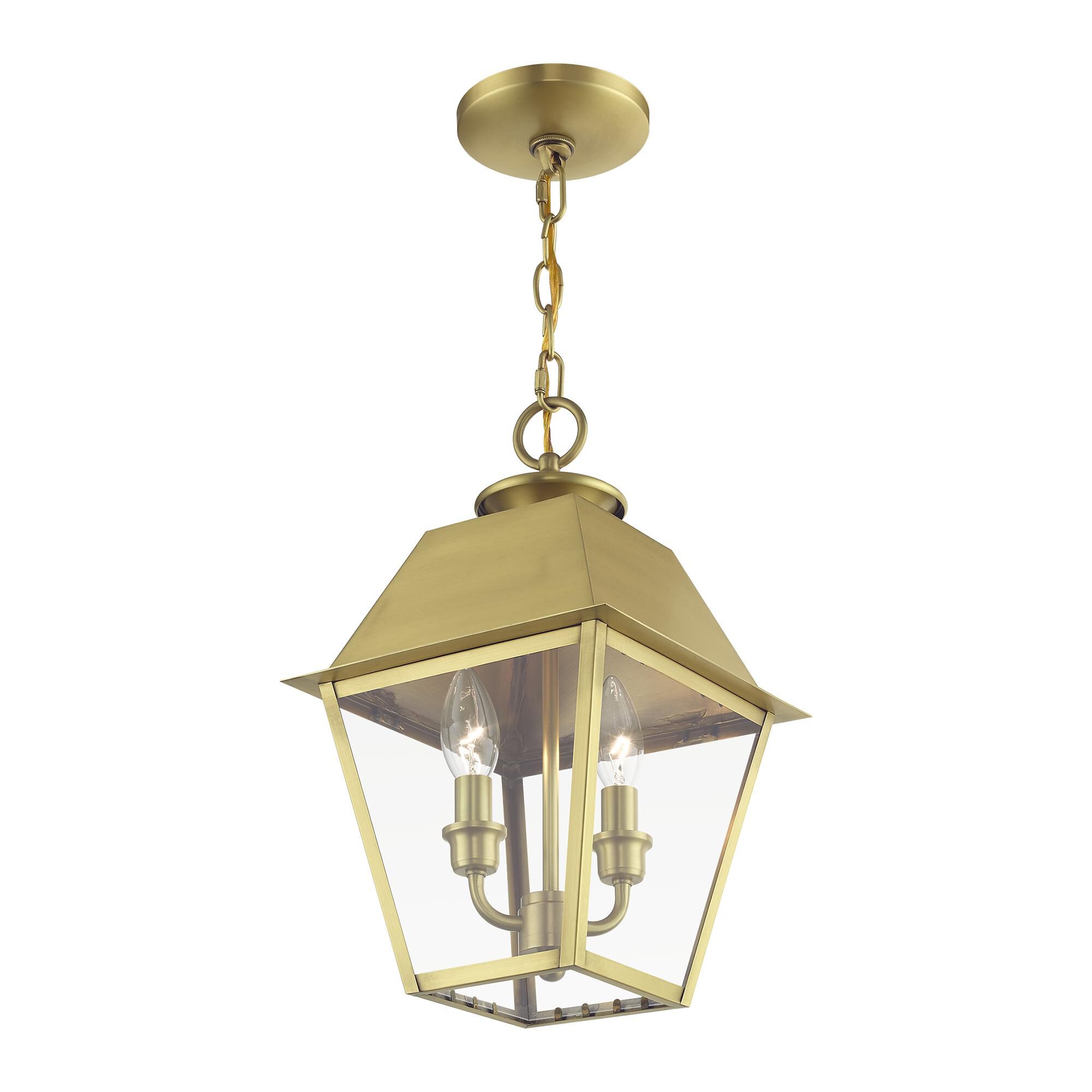 Wentworth 15 Inch Tall 2 Light Outdoor Hanging Lantern by Livex Lighting