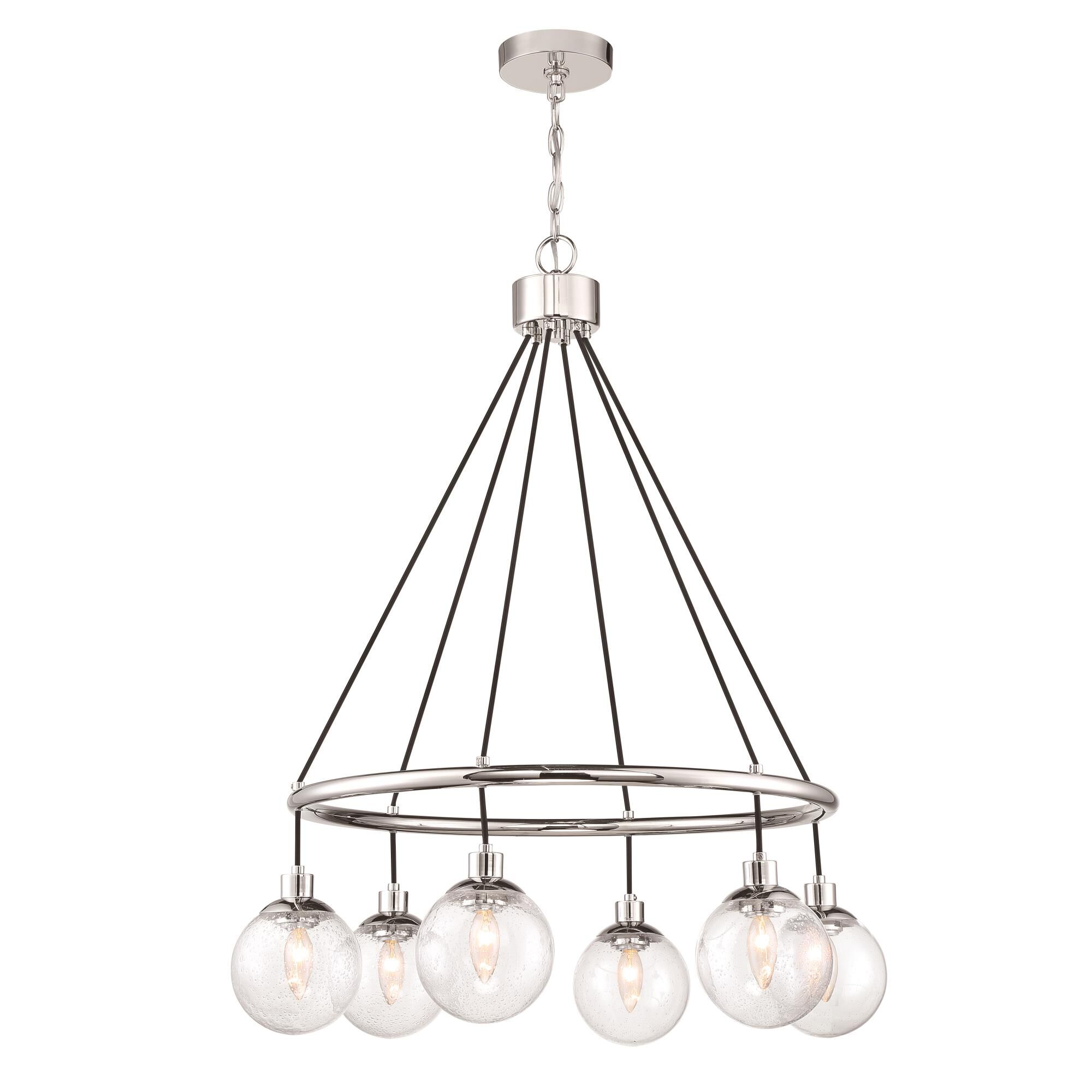 Que 28 Inch 6 Light Chandelier by Craftmade