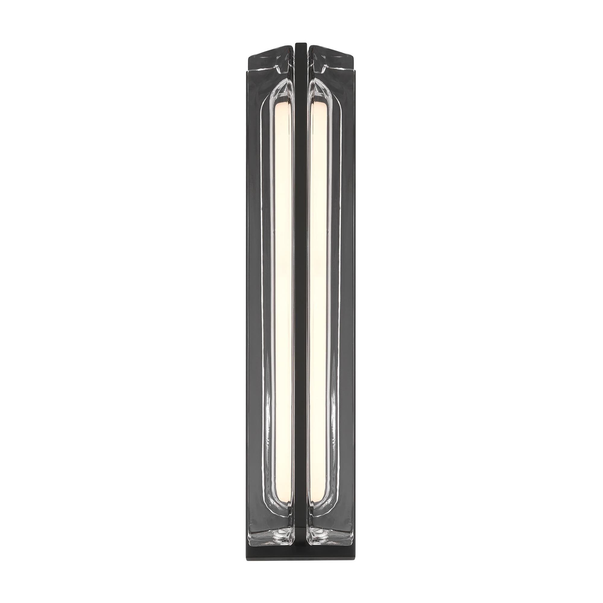Shown in Black finish and Clear glass