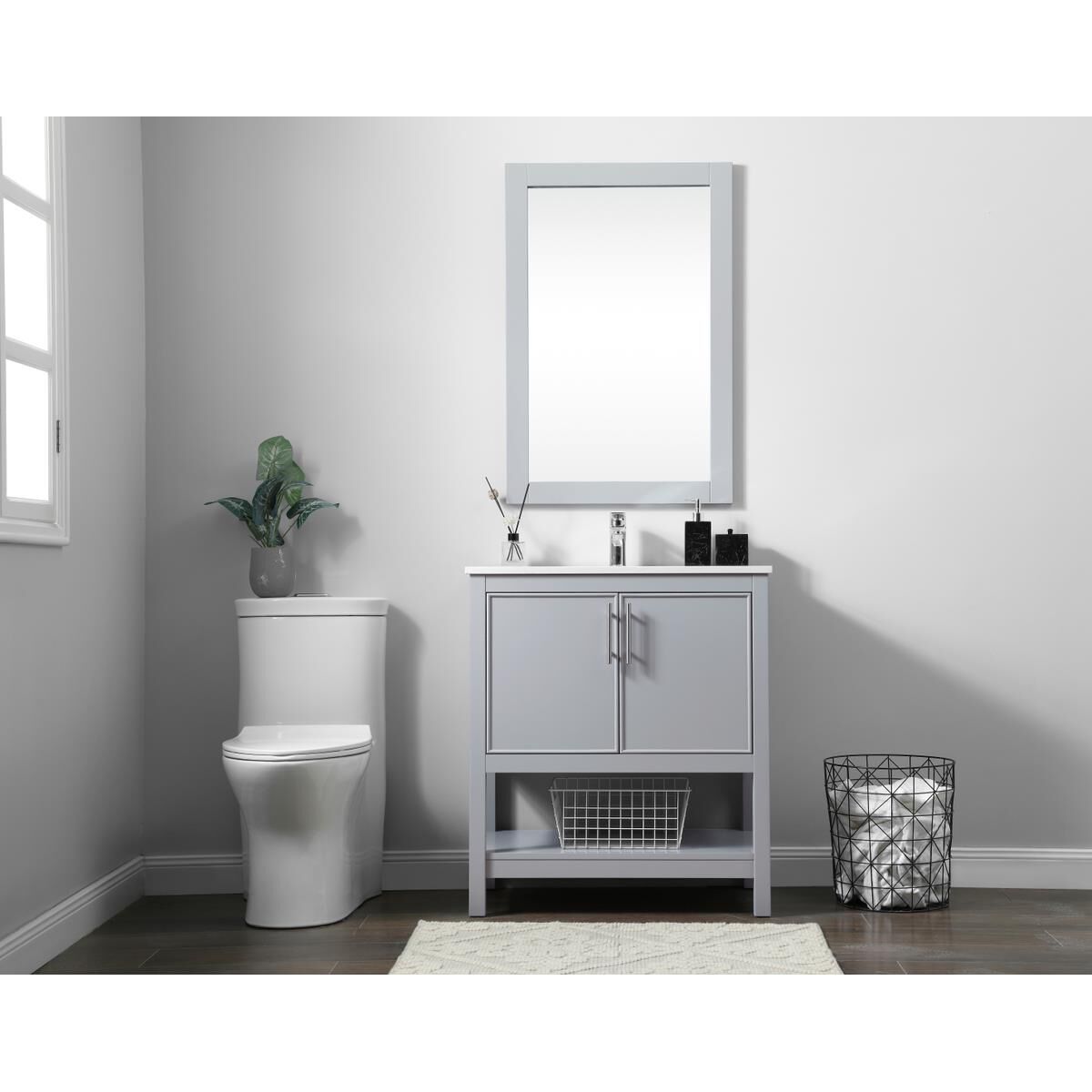 Shown in Grey finish