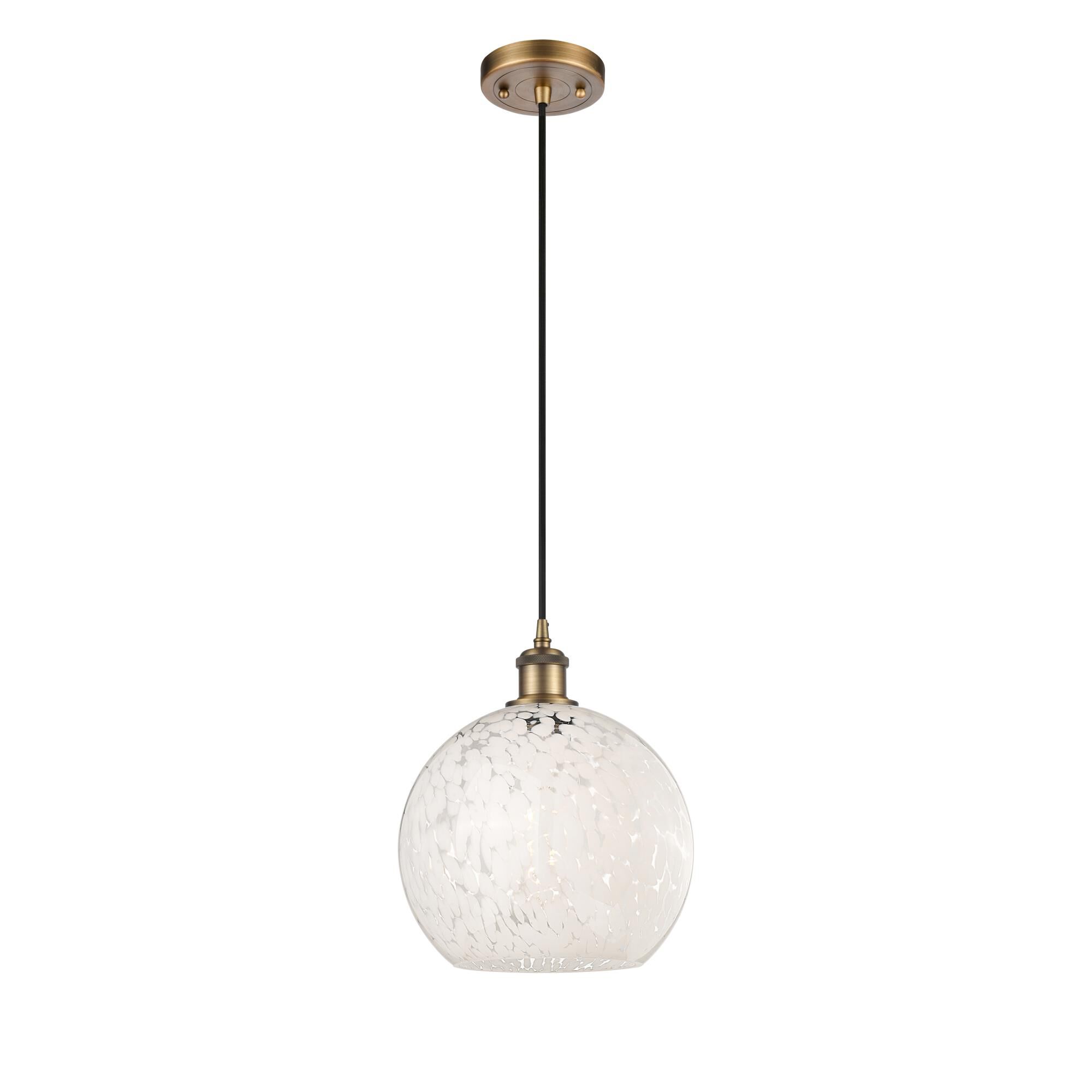 Bruno Marashlian White Mouchette 10 Inch Mini Pendant by Innovations Lighting