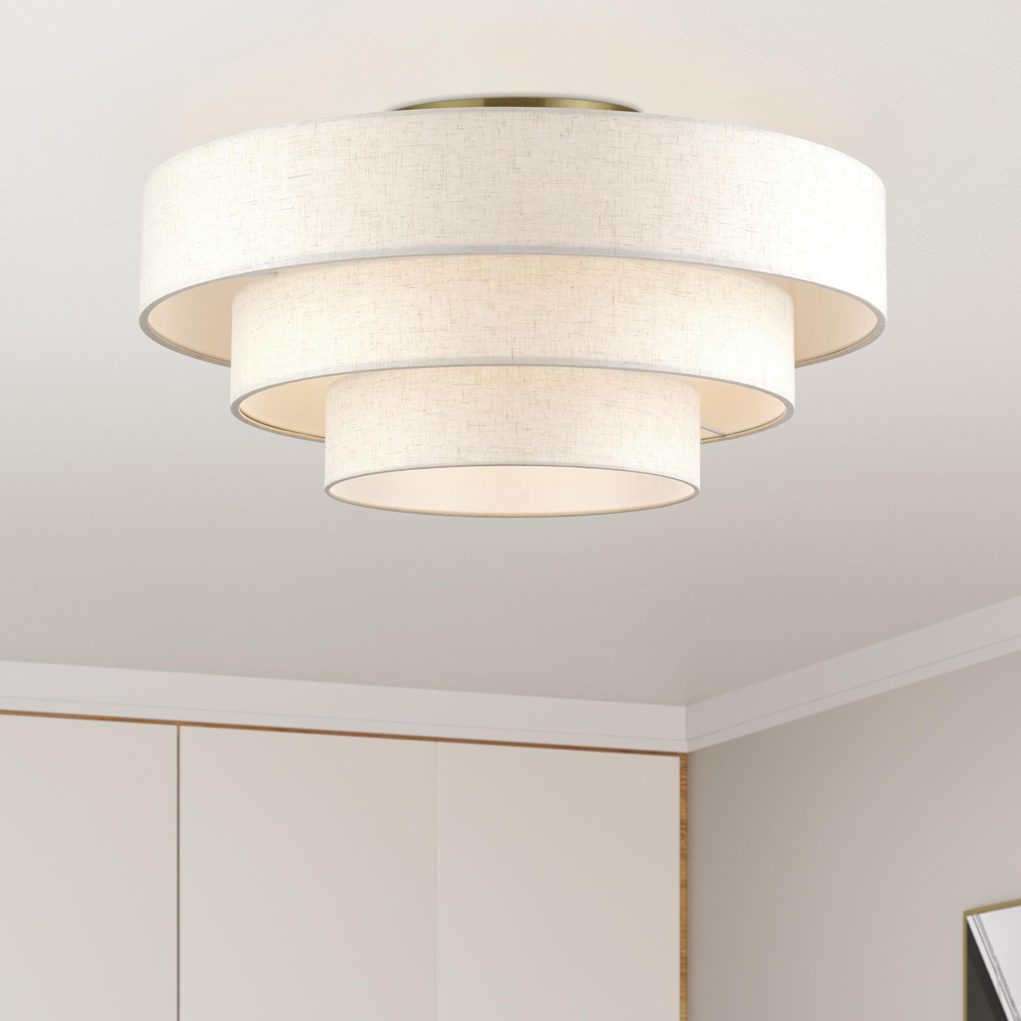 Manorwood 28 Inch Semi Flush Mount by Livex Lighting