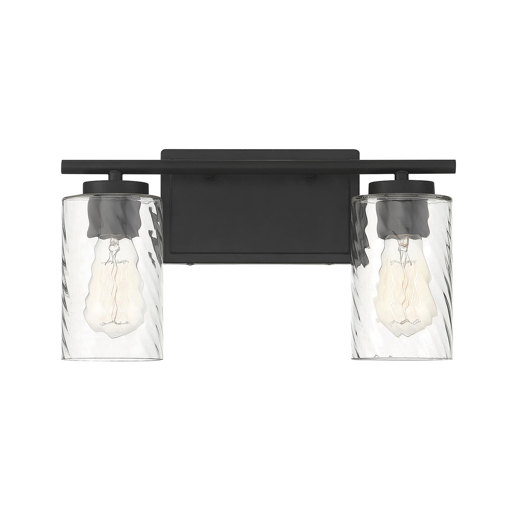 Shown in Matte Black finish and Clear Swirl glass