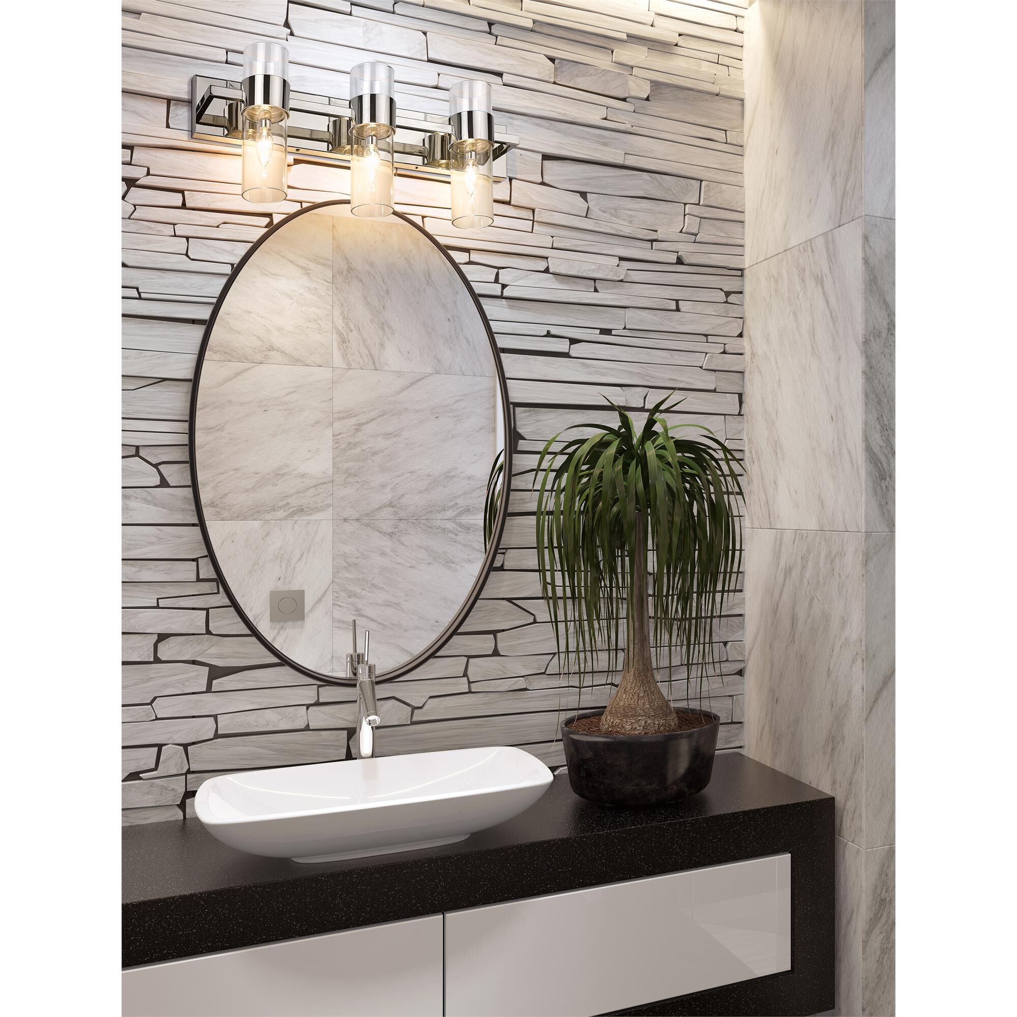 Shown in Polished Nickel finish and Clear glass and Clear shade