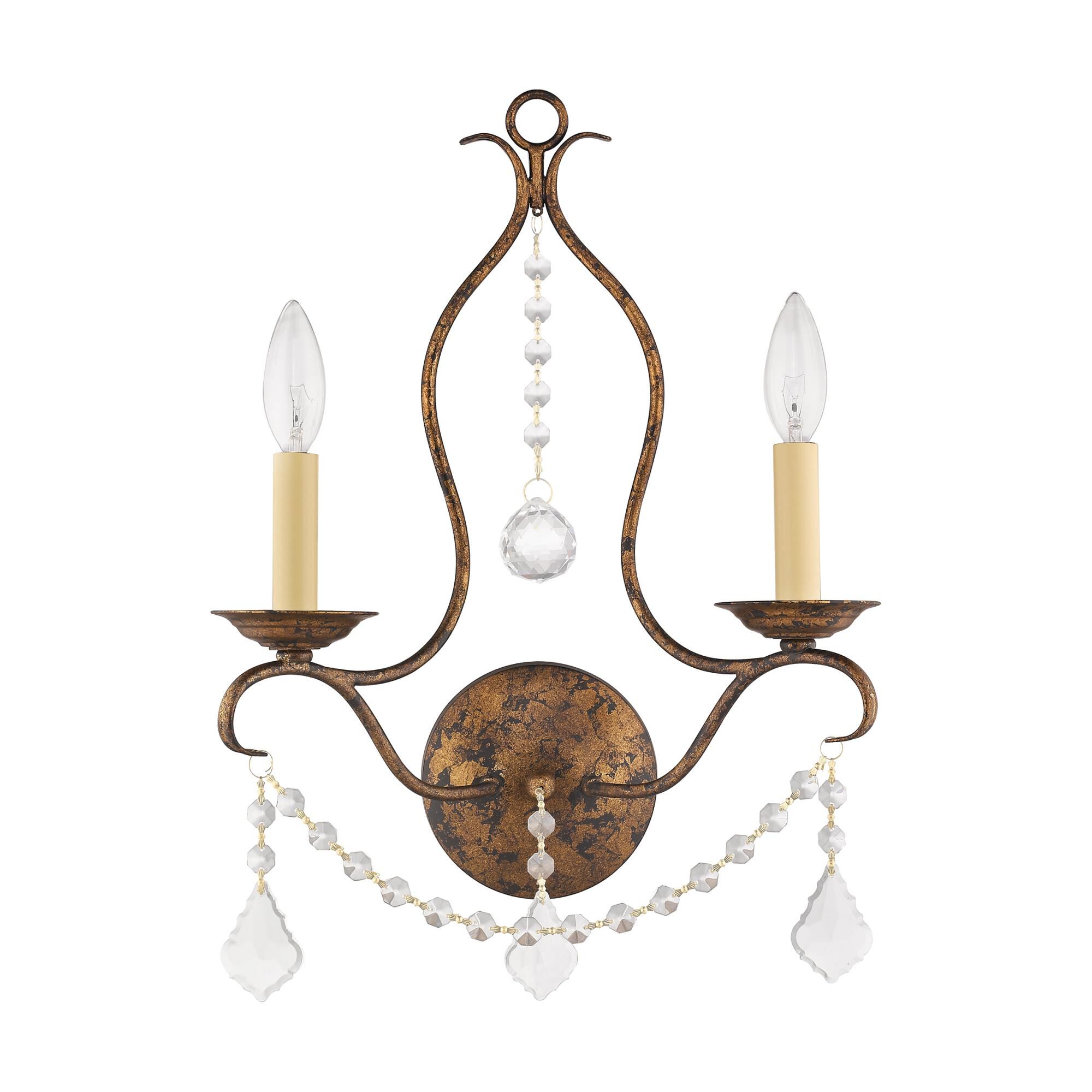 Shown in Venetian Golden Bronze finish and Clear crystal