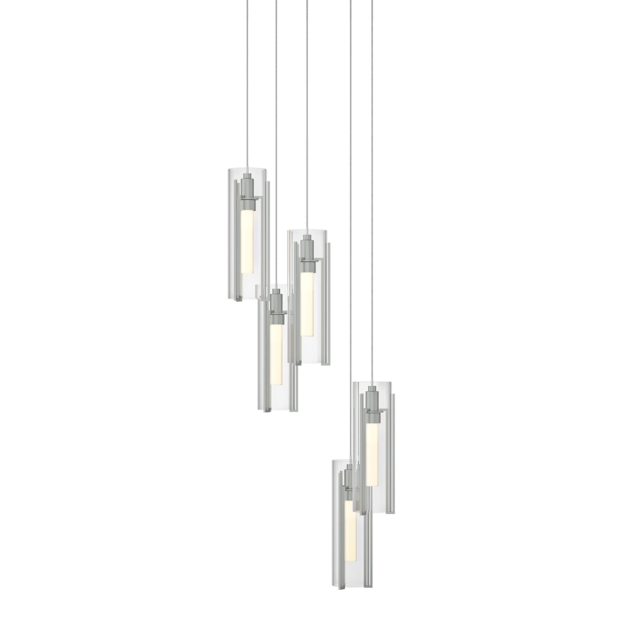 Exos Glass 14 Inch Multi Light Pendant by Hubbardton Forge