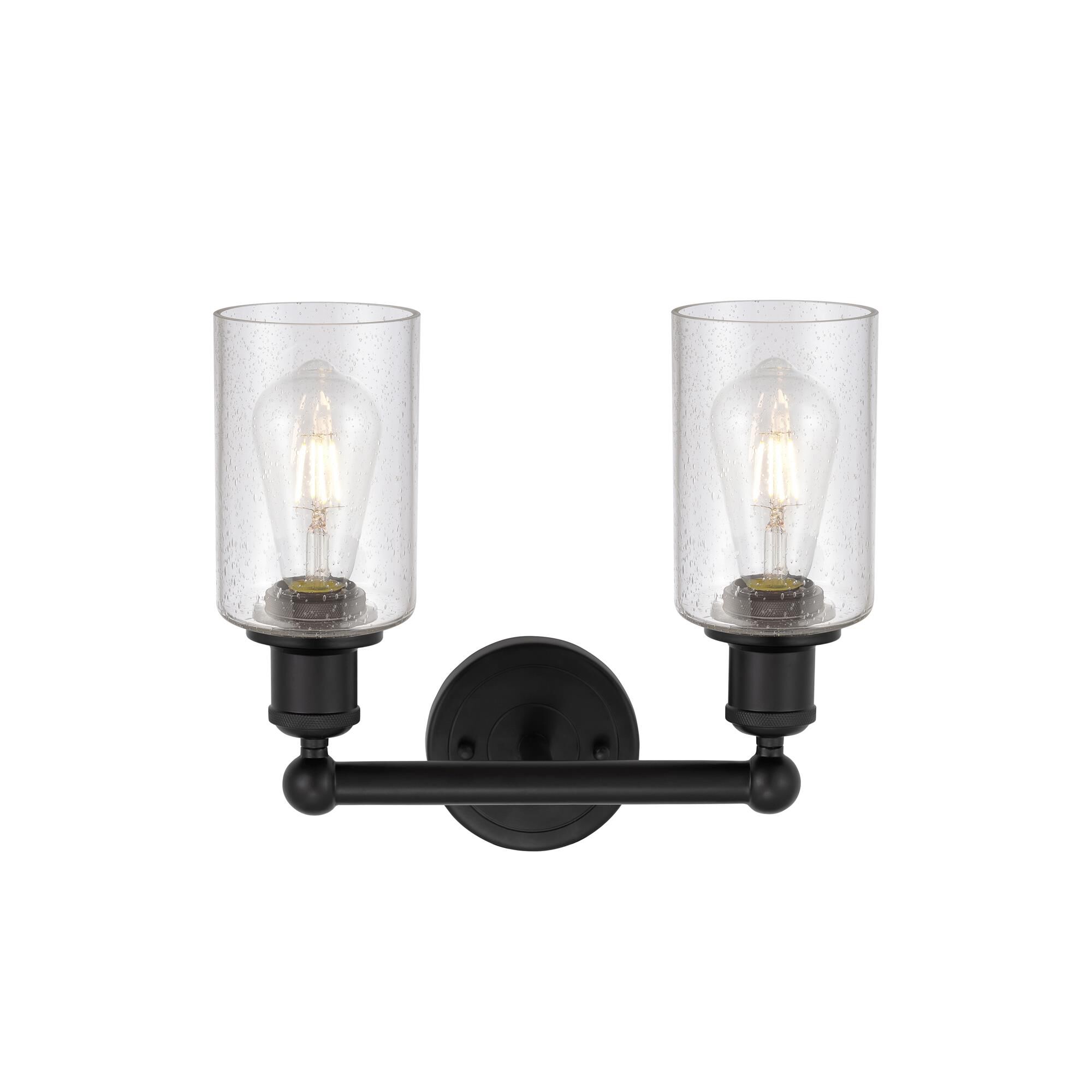 Shown in Matte Black finish and Seedy glass