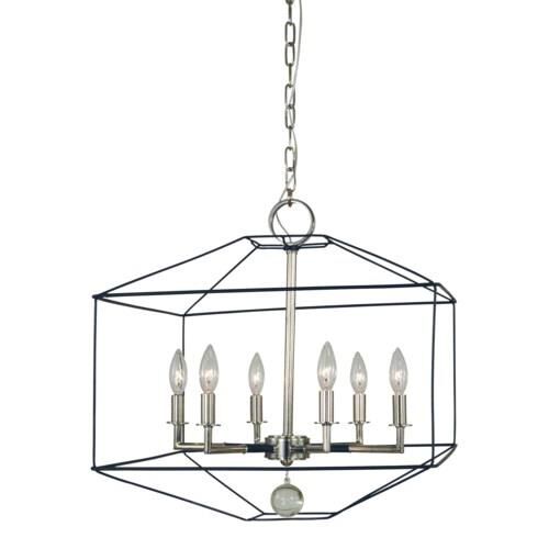 Isabella 20 Inch 6 Light Mini Chandelier by Framburg