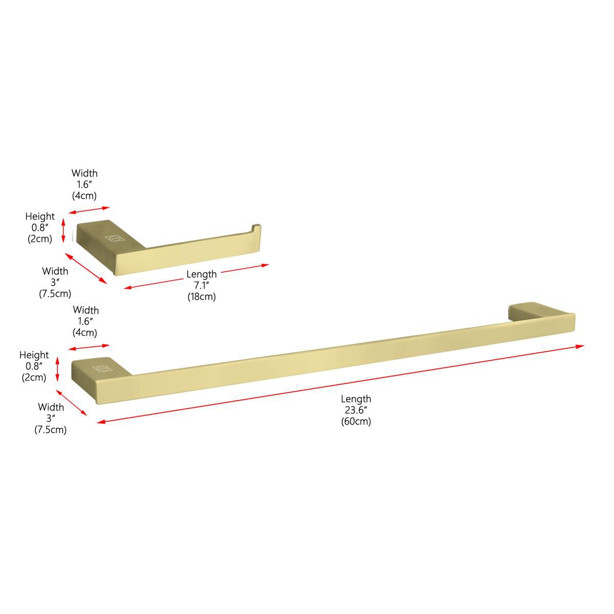 Sofia 2 Piece Towel Bar Set by Elegant Decor