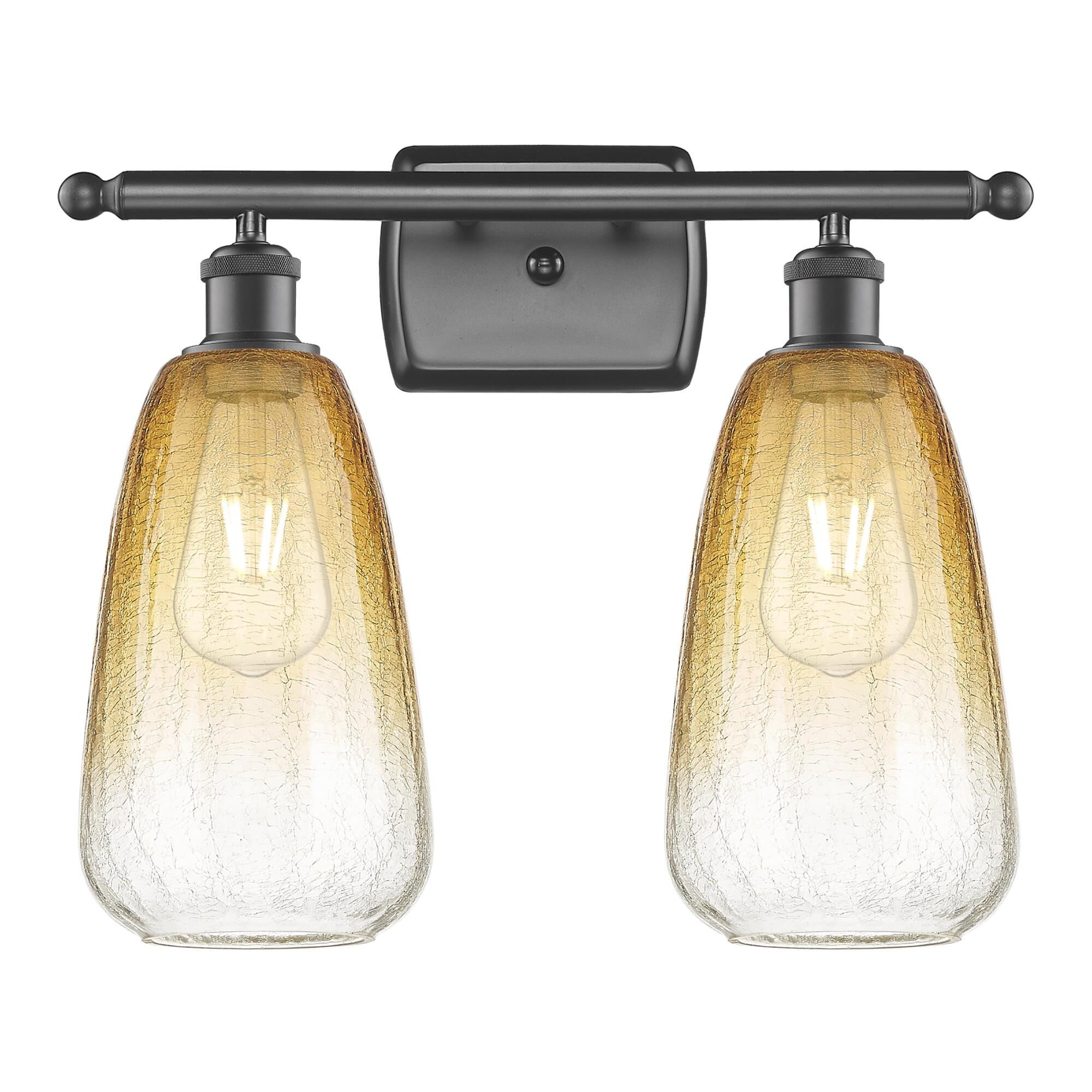 Shown in Oil Rubbed Bronze finish and Amber glass