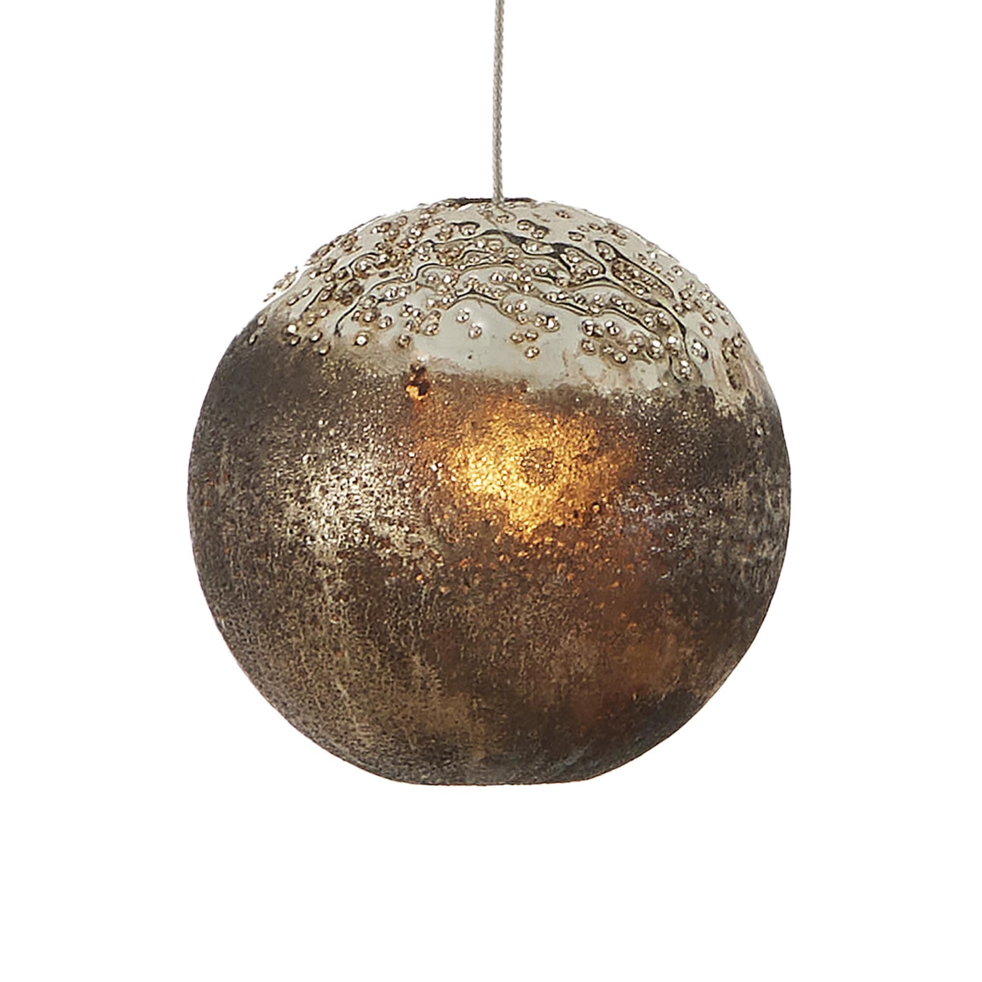 Shown in Antique Silver/Antique Gold/Matte Charcoal/Silver finish and Antique Gold/Black/Glass shade