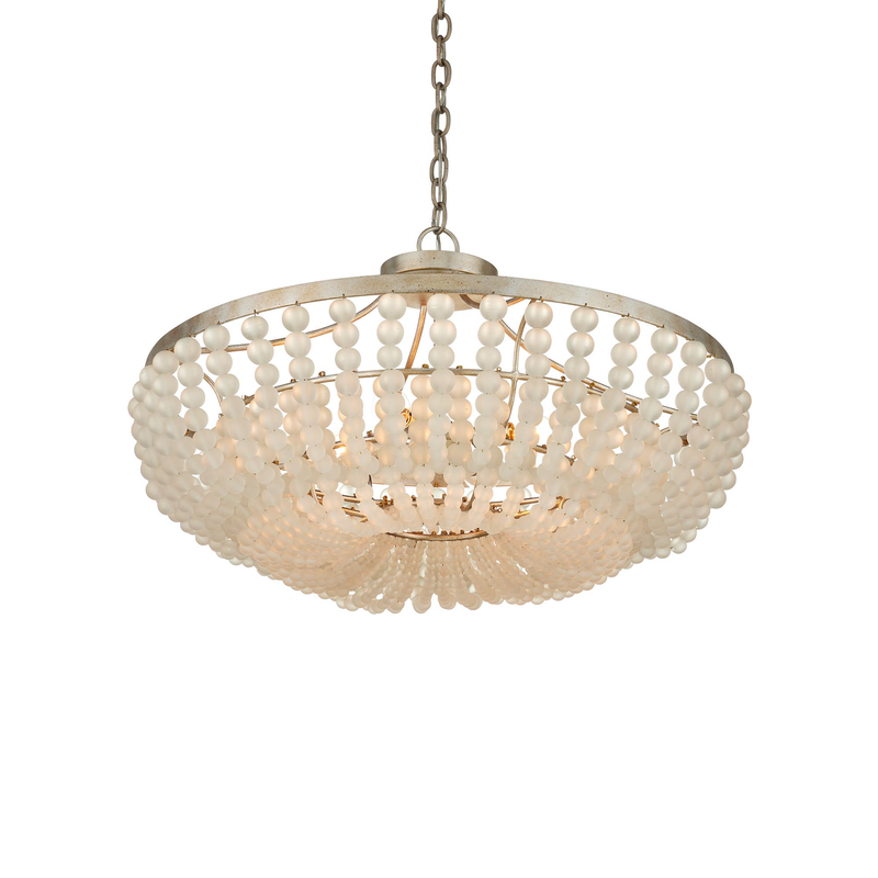 Chanteuse 31 Inch 4 Light Semi Flush Mount by Currey & Company