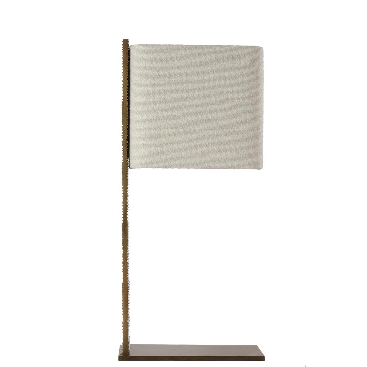 Shown in Ridged Tombac finish and Boucle Rectangle shade