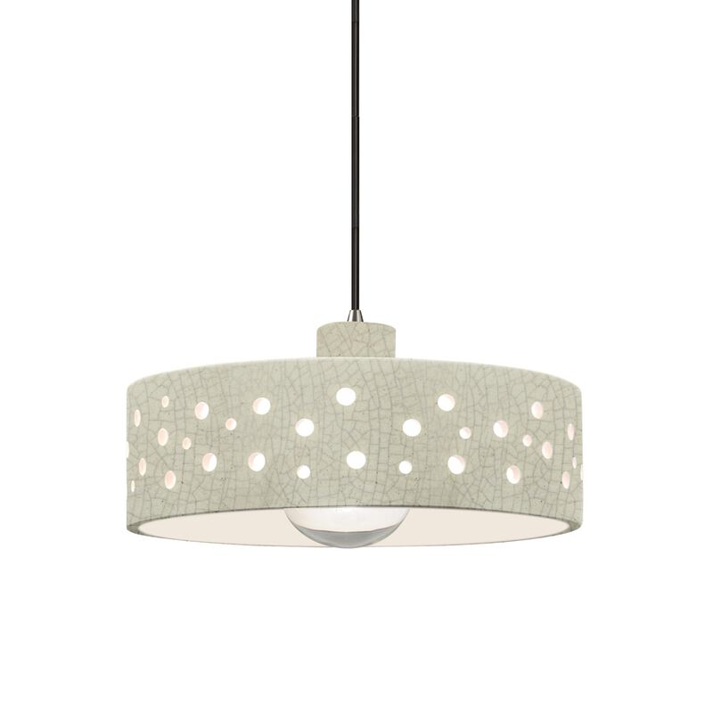Perforated Dish 12 Inch Mini Pendant by Justice Design Group