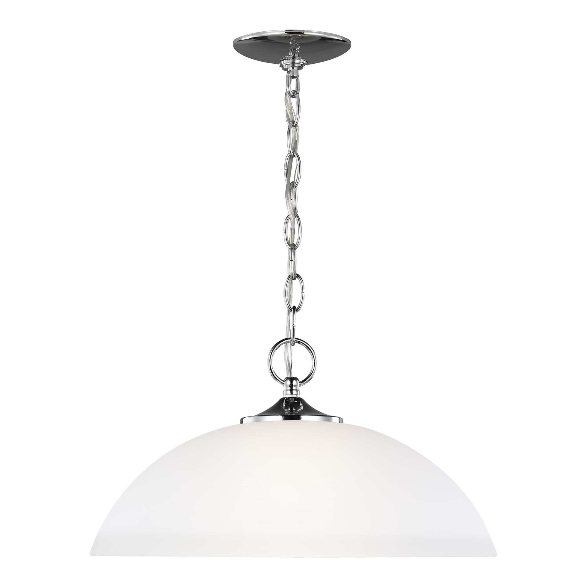 Shown in Chrome finish and Satin Etched glass and Satin Etched Glass shade