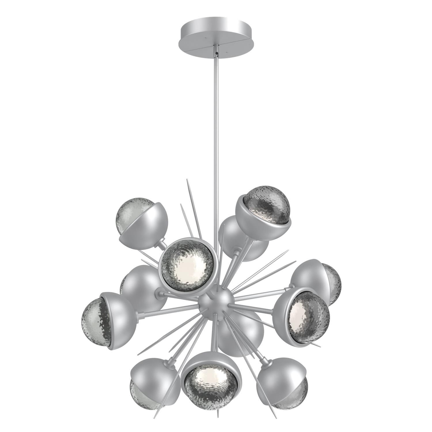 Shown in Classic Silver finish and Smoke glass and Metal Shade Matching Finish accent