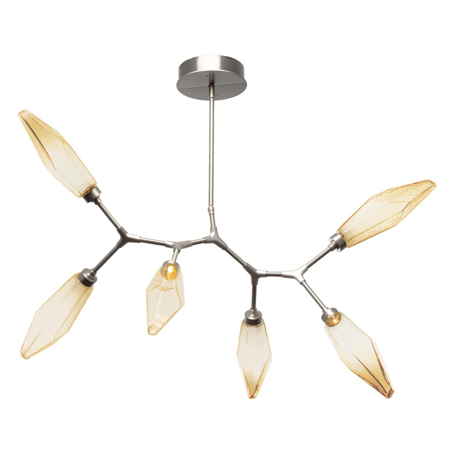 Rock Crystal Linear Suspension Light by Hammerton Studio