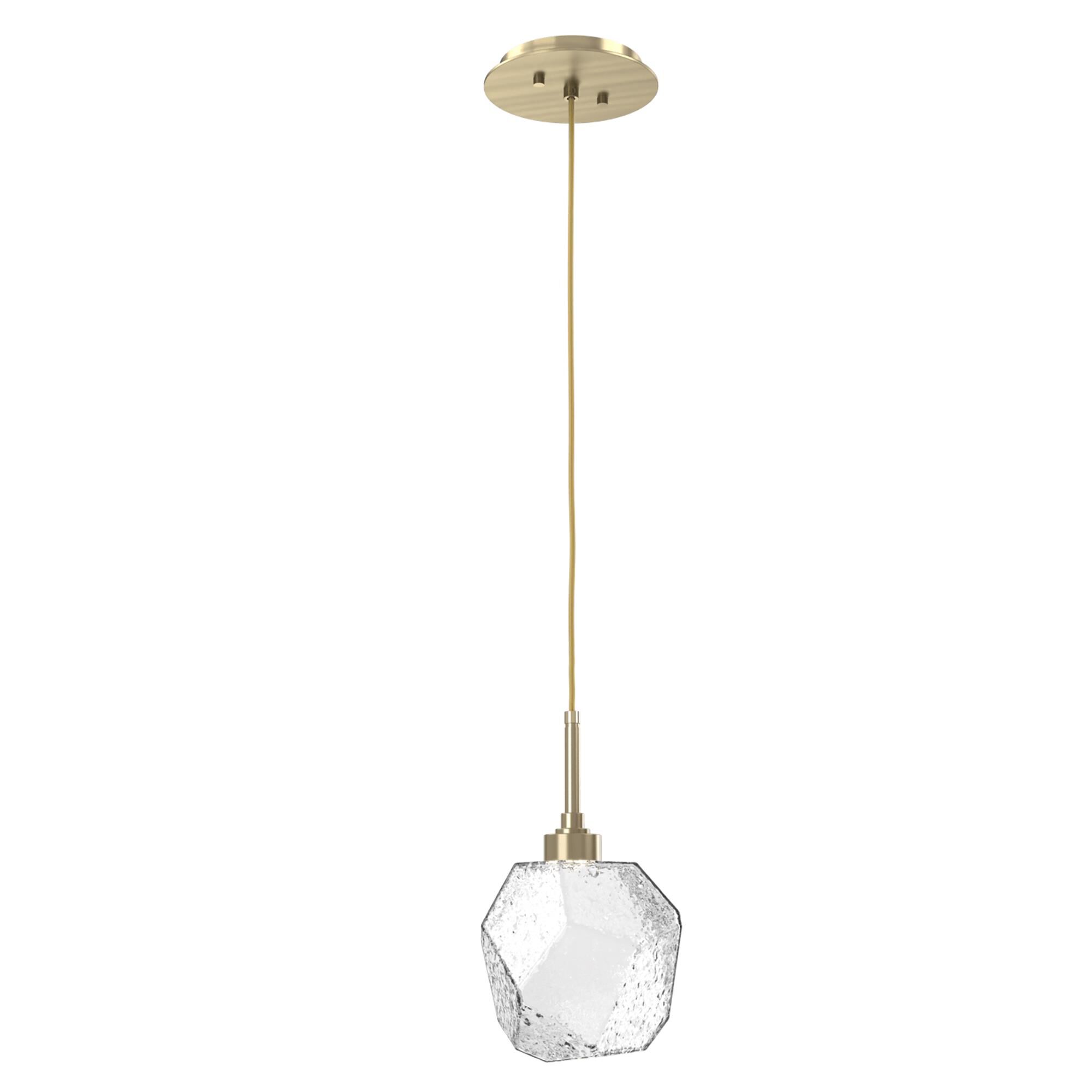 Shown in Novel Brass finish and Clear glass