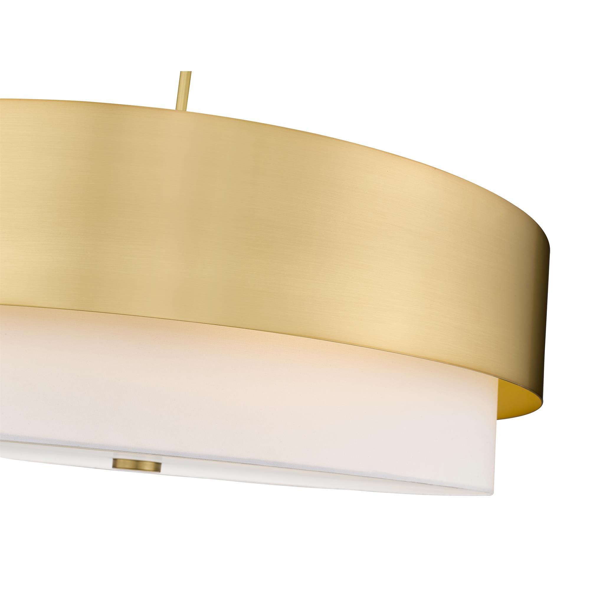 Shown in Modern Gold finish and White glass