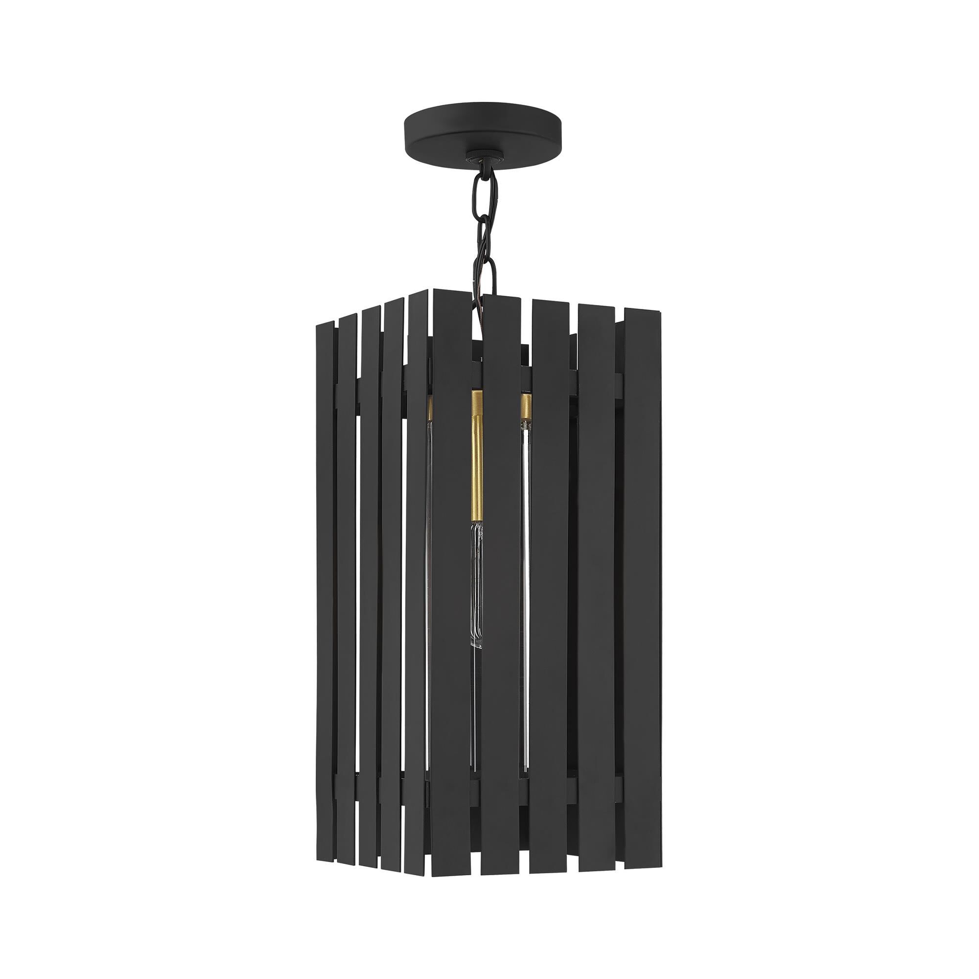 Shown in Black With Satin Brass Accents finish and Clear glass and Clear Glass shade