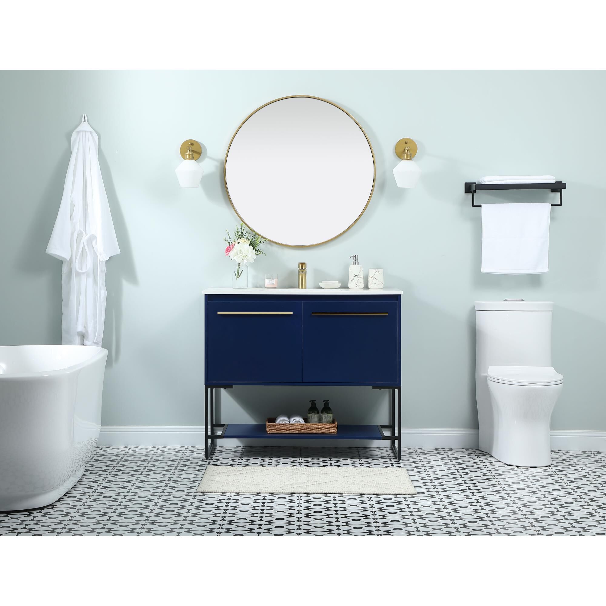 Shown in Blue finish